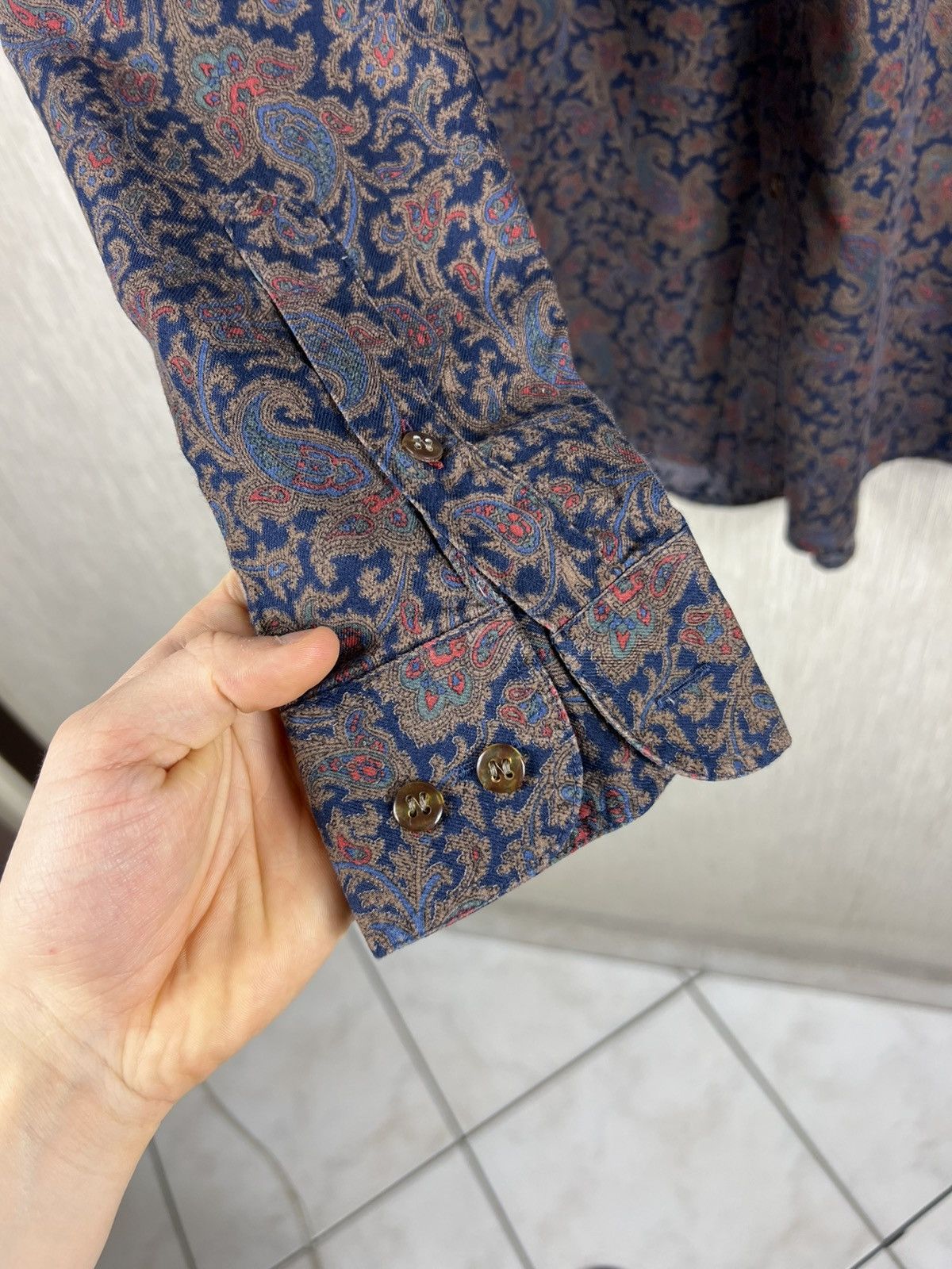 Gant Vintage 80s Gant baroque pattern retro pocket shirt cotton Size US M / EU 48-50 / 2 - 14 Thumbnail