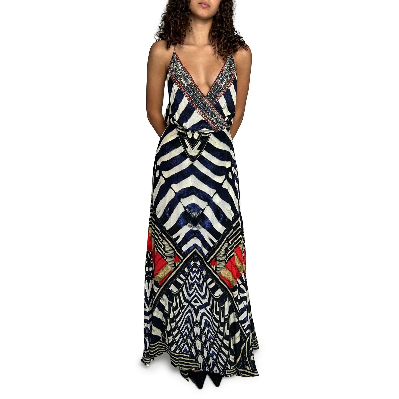 CAMILLA Blue, White and Red Lightweight Dress Size S / US 4 / IT 40 - 3 Thumbnail