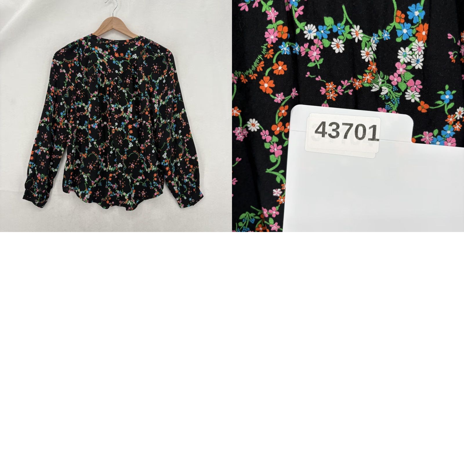 Vintage Maeve Anthropologie Shirt Womens XS Black Floral Rayon Button Front Boho Blouse Size XS / US 0-2 / IT 36-38 - 8 Thumbnail