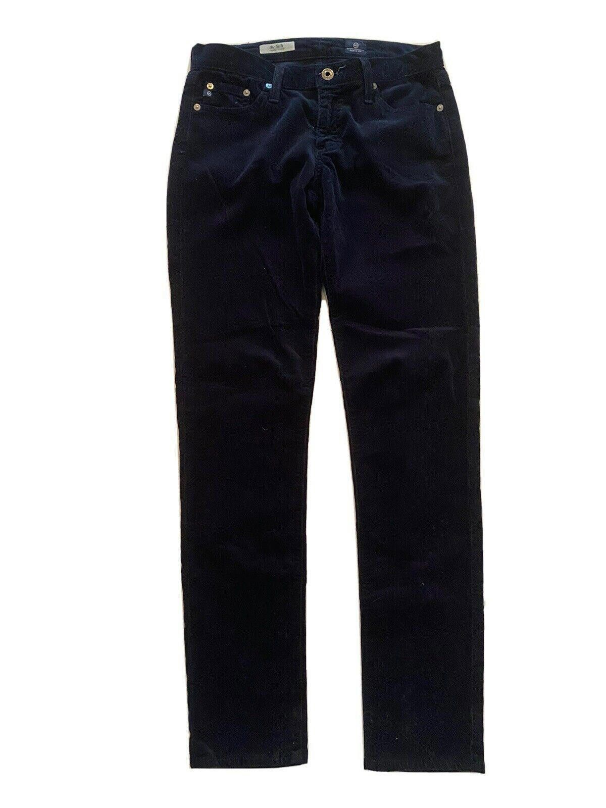 AG Adriano Goldschmied AG Adriano Goldschmied Stilt Cigarette Suded Pants 27R Size 26" / US 2 / IT 38 - 2 Thumbnail