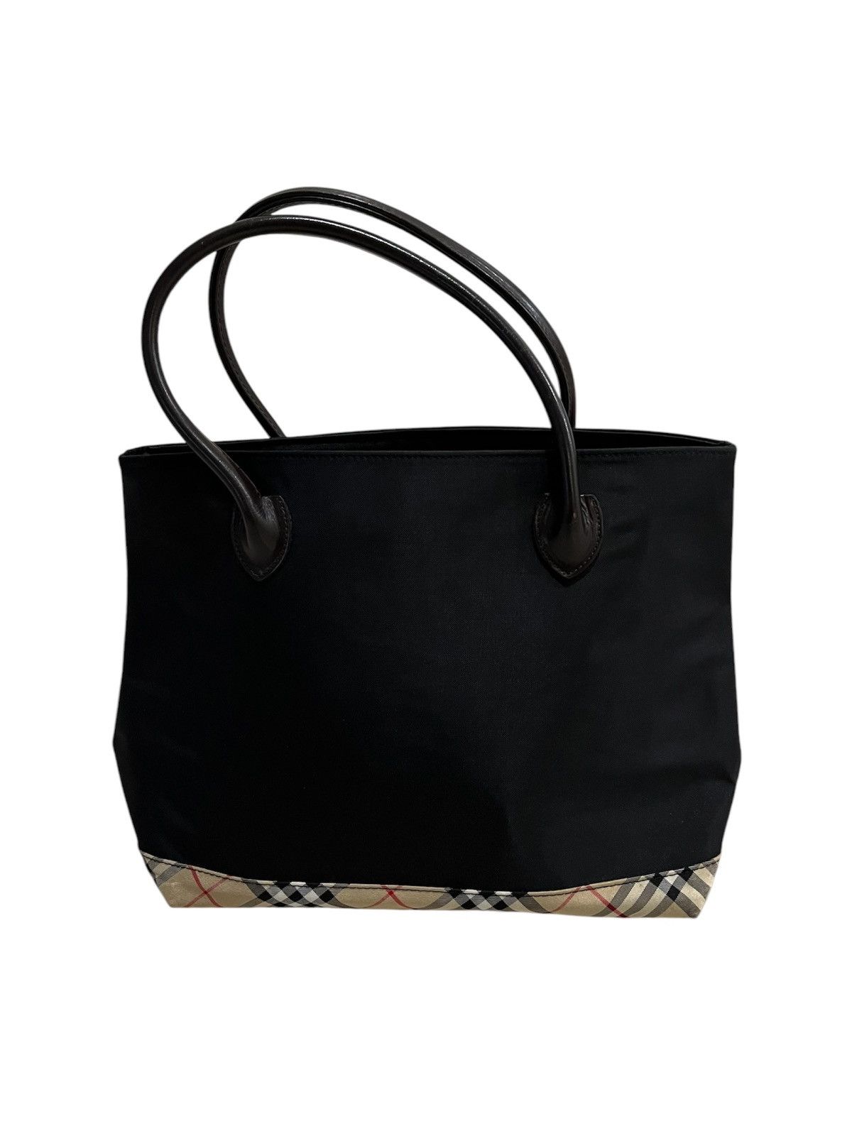 Burberry Burberry Leather Handle Nylon Tote Bag Size ONE SIZE - 9 Thumbnail
