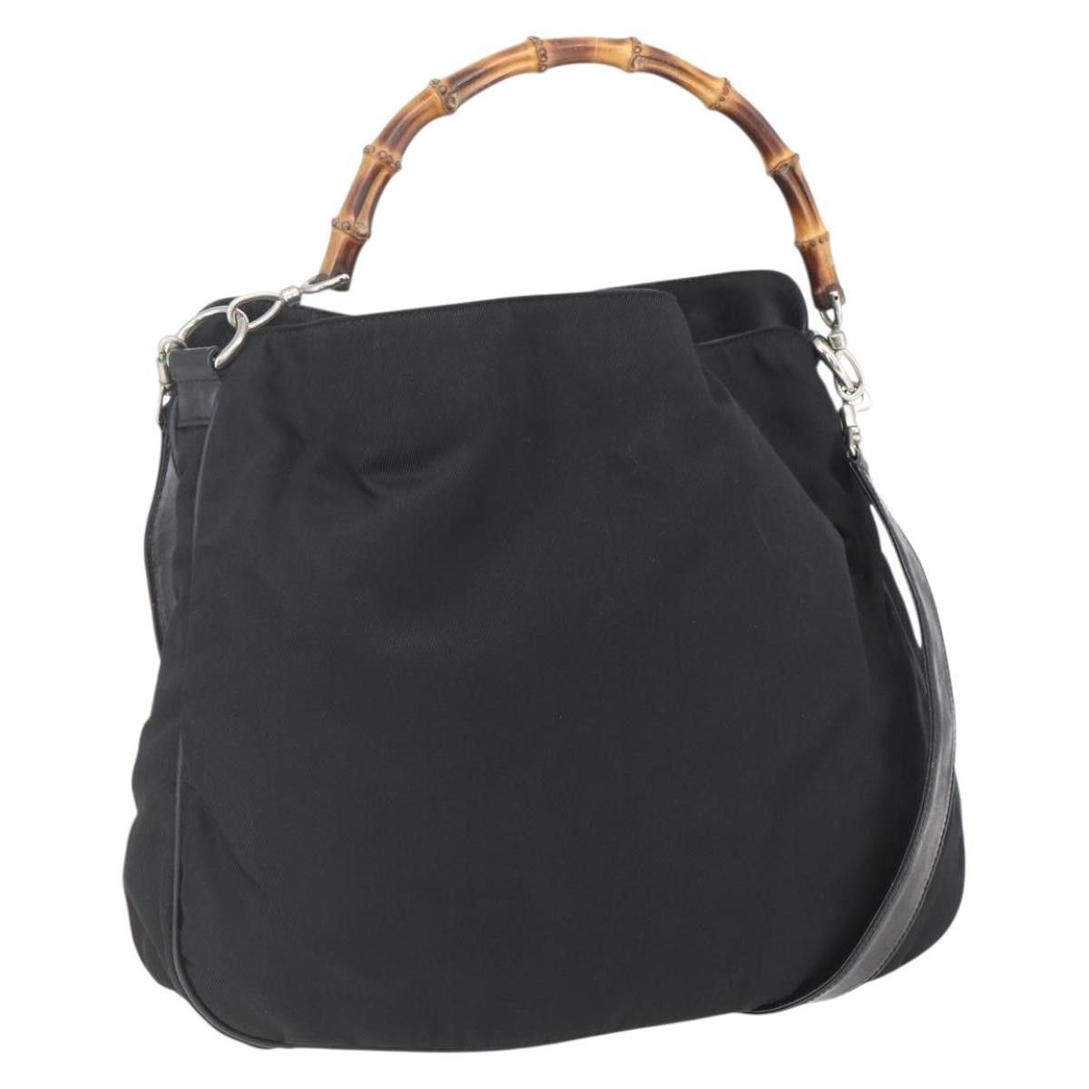 Gucci Gucci Vintage Bamboo Shoulder Bag Nylon Size ONE SIZE - 1 Thumbnail