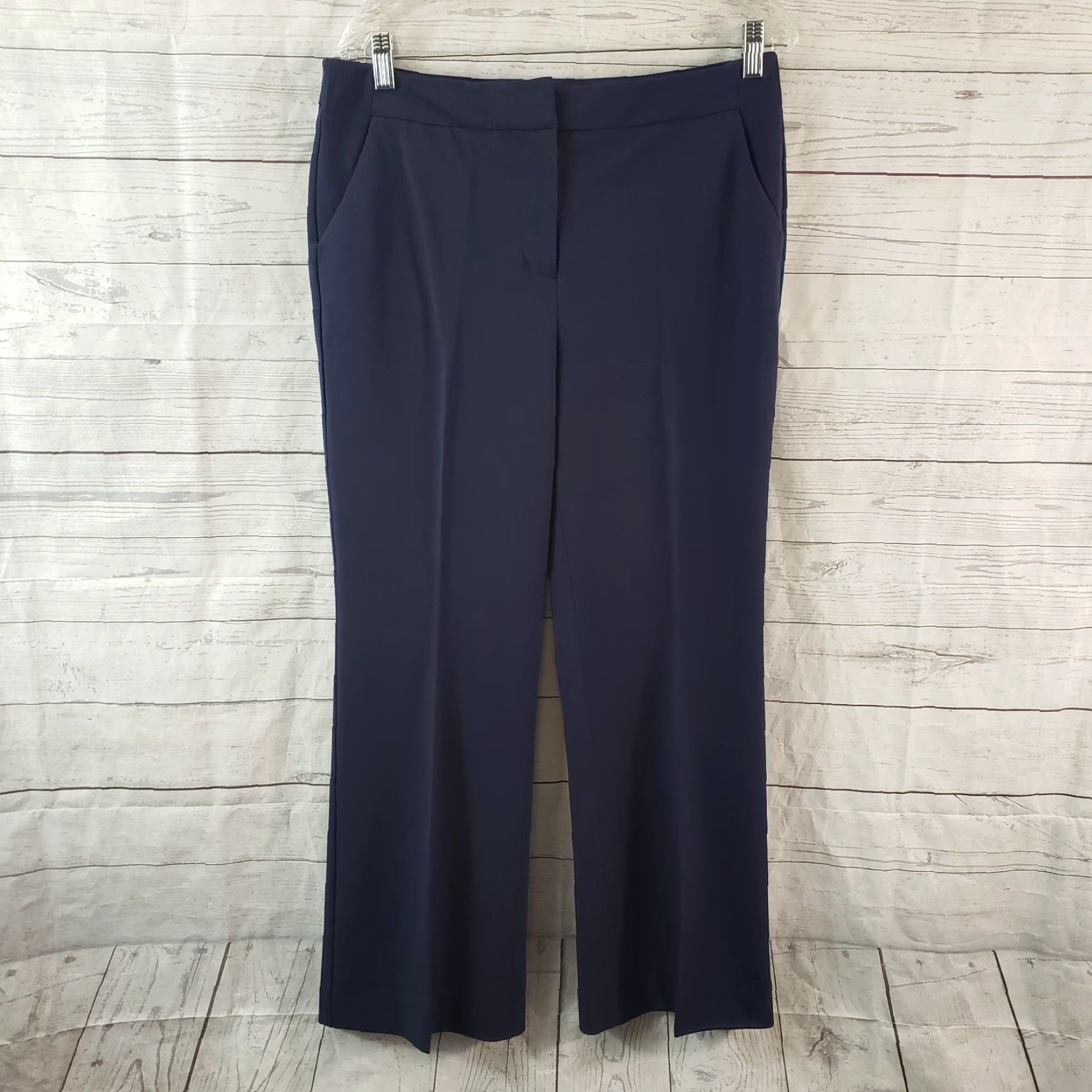 Vintage Chico's Women's Trousers Sz 8 Short Solid Blue Mid Rise Dress Pants Mens? No Size 30" / US 8 / IT 44 - 2 Thumbnail