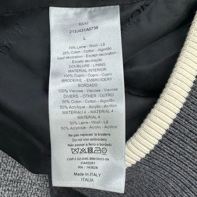 Dior Dior DIOR SS22 Men's Gray Printed Jacket-2507 Size US L / EU 52-54 / 3 - 4 Thumbnail