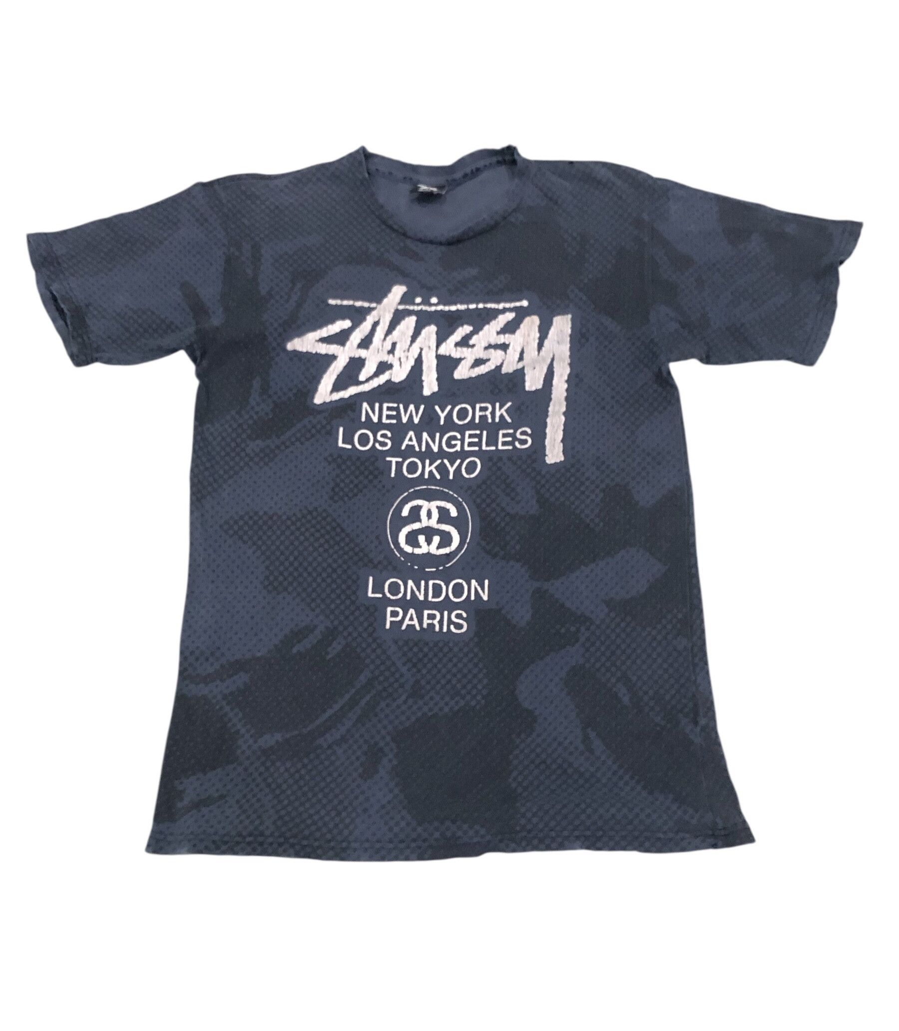 Stussy Authentic Stüssy Cities Shirt - Grunge / Distressed Look Size US M / EU 48-50 / 2 - 1 Thumbnail