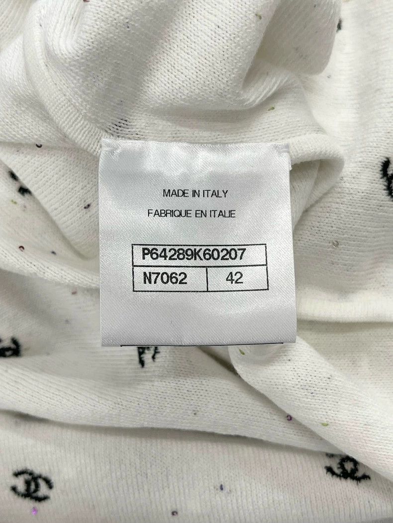 Chanel Chanel Style white sequins full of logo full of stars long Size M / US 6-8 / IT 42-44 - 5 Thumbnail