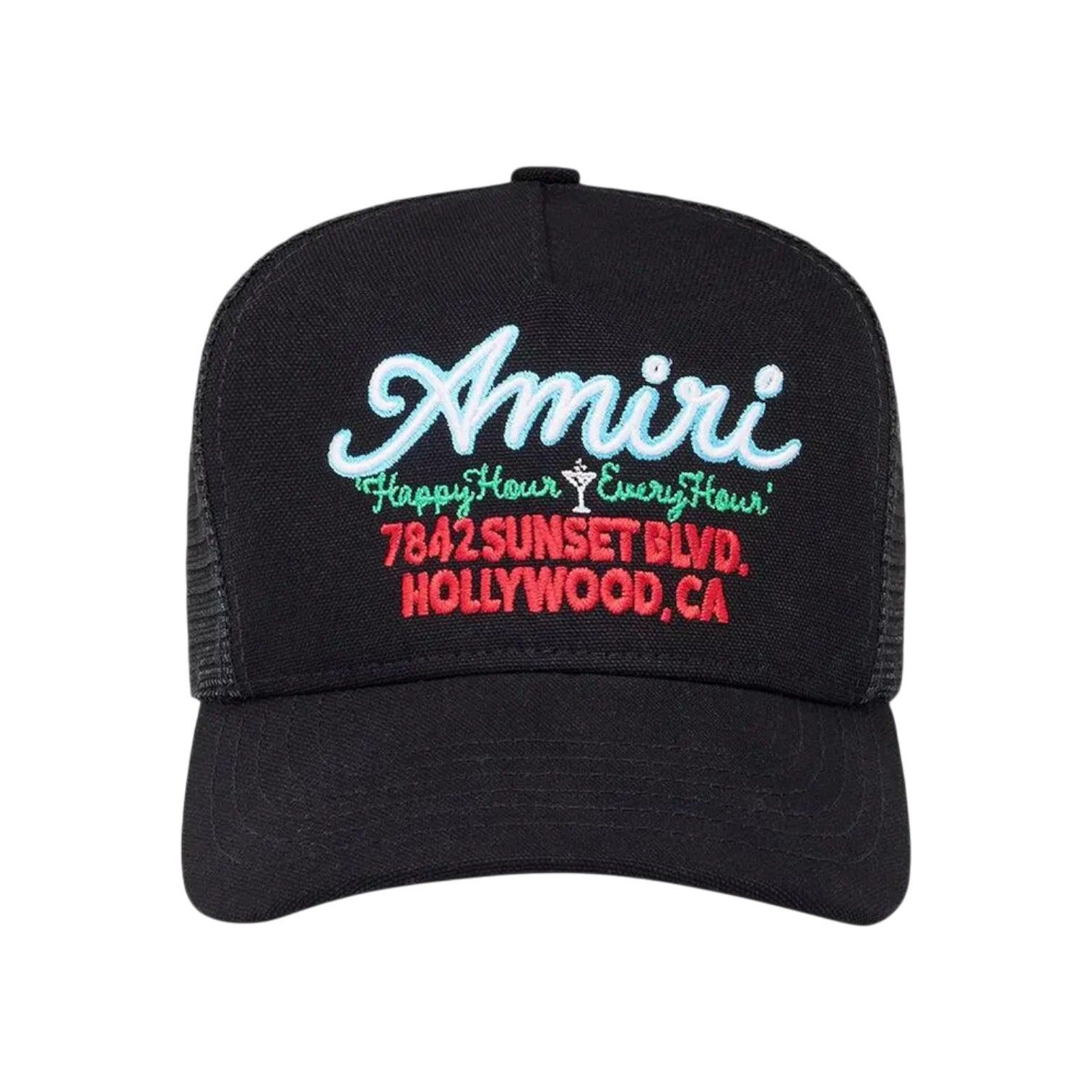 Amiri Amiri 'Neon Lights' Black Trucker Hat Size ONE SIZE - 1 Preview
