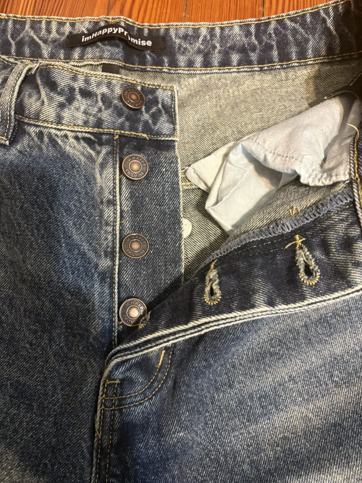 Other I’m Happy Promise (IHP) Baggy Jeans Blue Wash Size US 30 / EU 46 - 7 Thumbnail