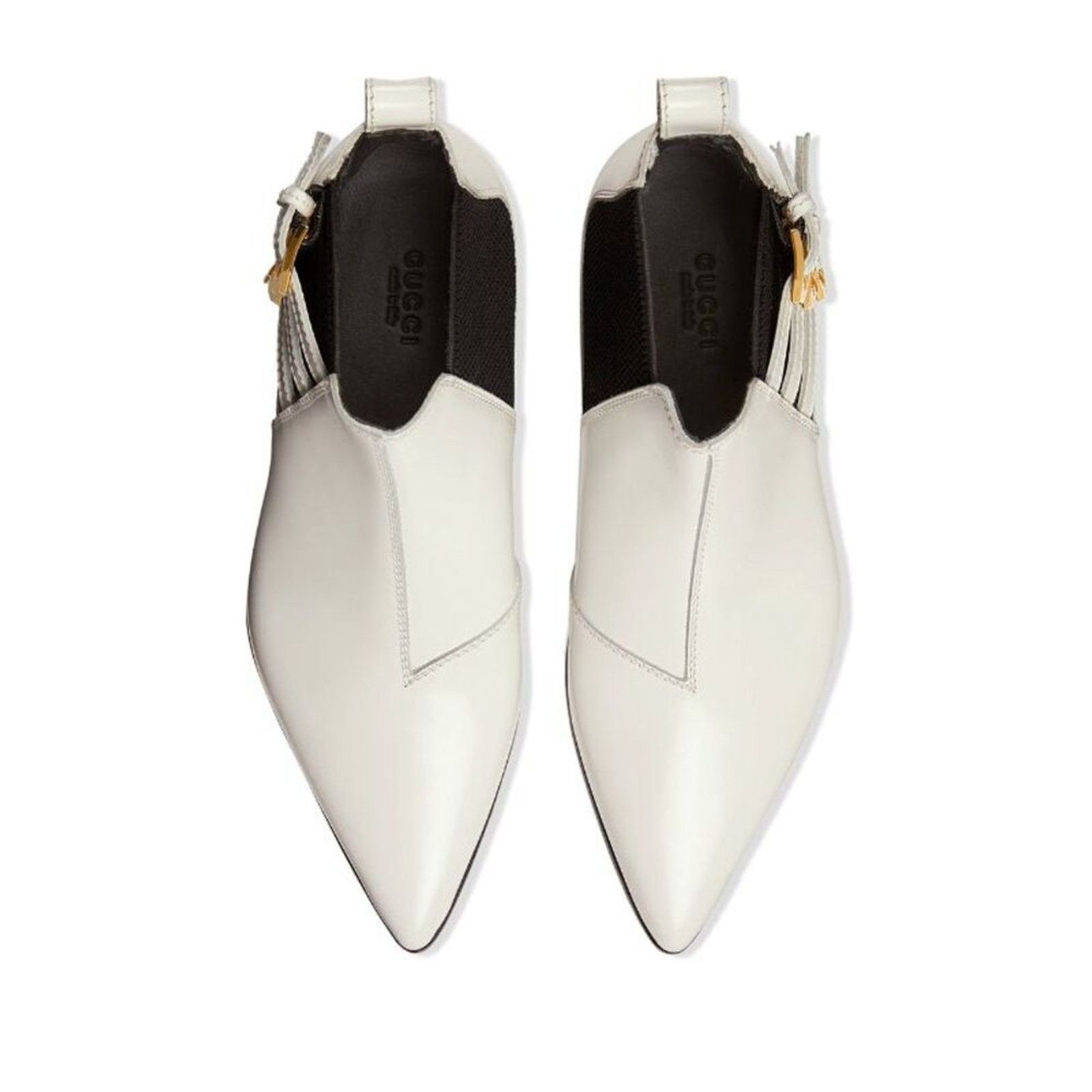 Gucci GUCCI Cordovan Lux Leather ankle boots in Great White 36 Size US 6 / IT 36 - 3 Thumbnail