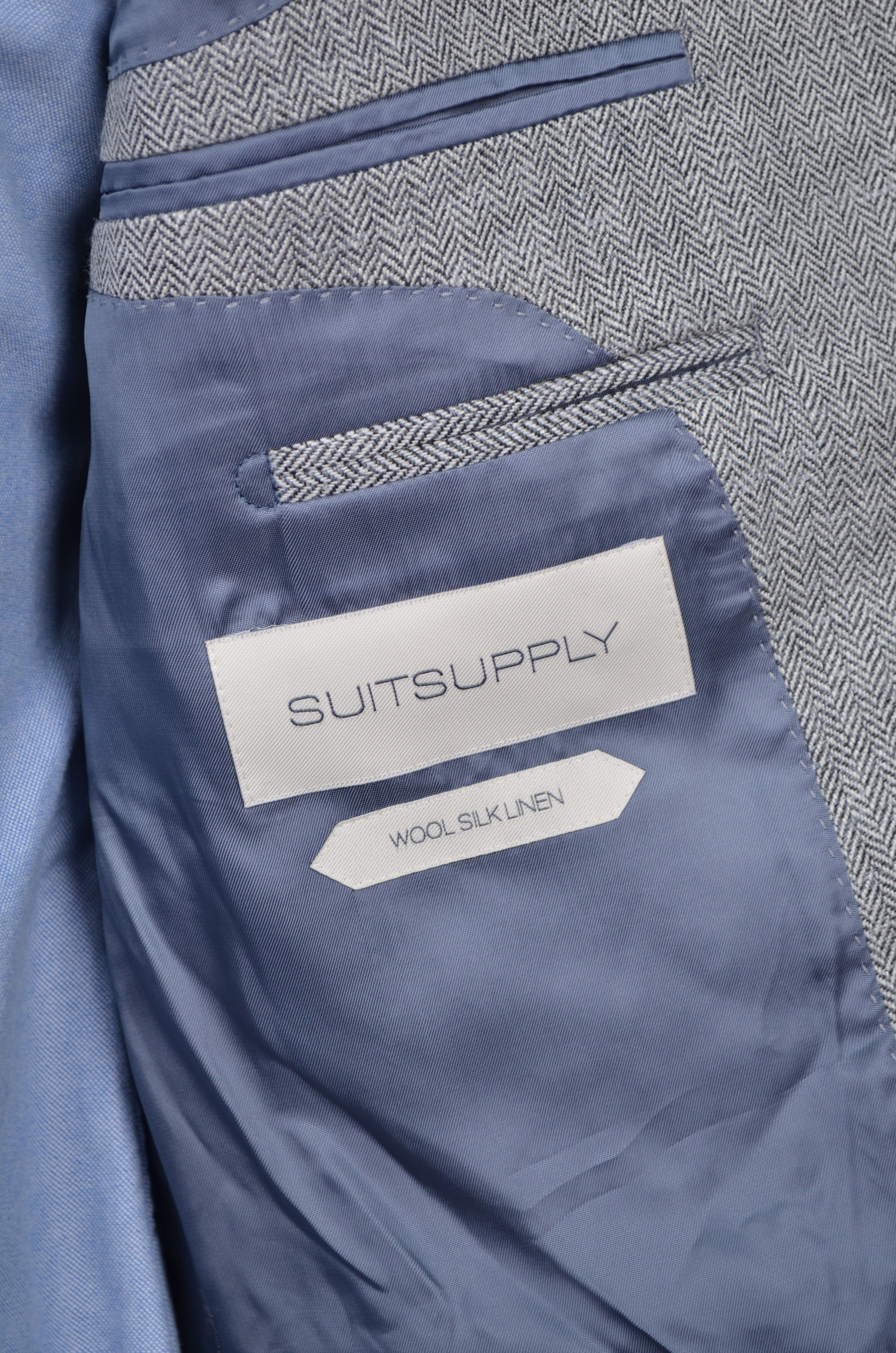 Suitsupply SUITSUPPLY Lazio Ethomas Wool Silk Linen Suit Grey US36 Size 36R - 14 Thumbnail