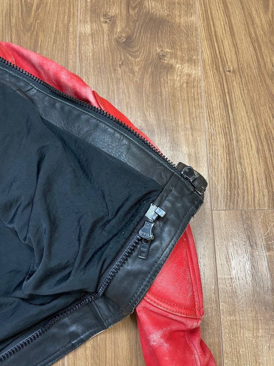 Genuine Leather × Vintage Vintage Genuine Leather 90’s Y2K Red Racing IXS Faded Jacket Size US M / EU 48-50 / 2 - 13 Thumbnail