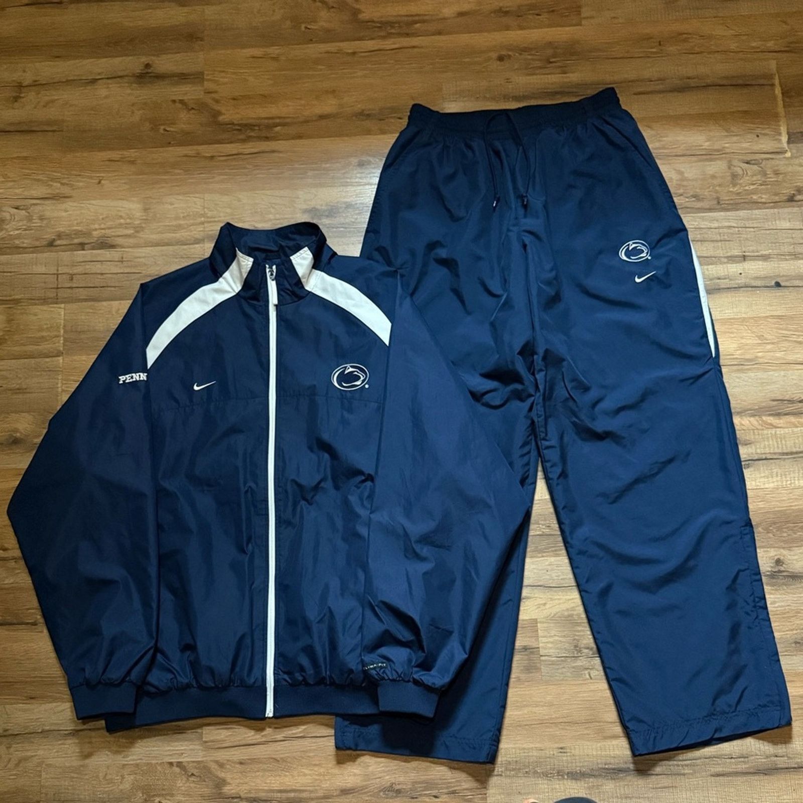 Nike 90s Nike Penn State Matching Set Jogger Zip Jacket Tracksuit Size US XL / EU 56 / 4 - 4 Thumbnail