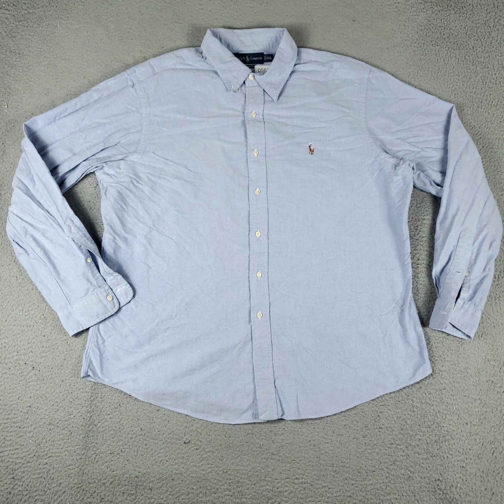 Ralph Lauren Ralph Lauren Shirt Mens 2XL Blue Pony Button-Up Long Sleeve Classic Casual Shirt - Cotton, Button-Down Collar, Regular Fit Size US XXL / EU 58 / 5 - 3 Thumbnail