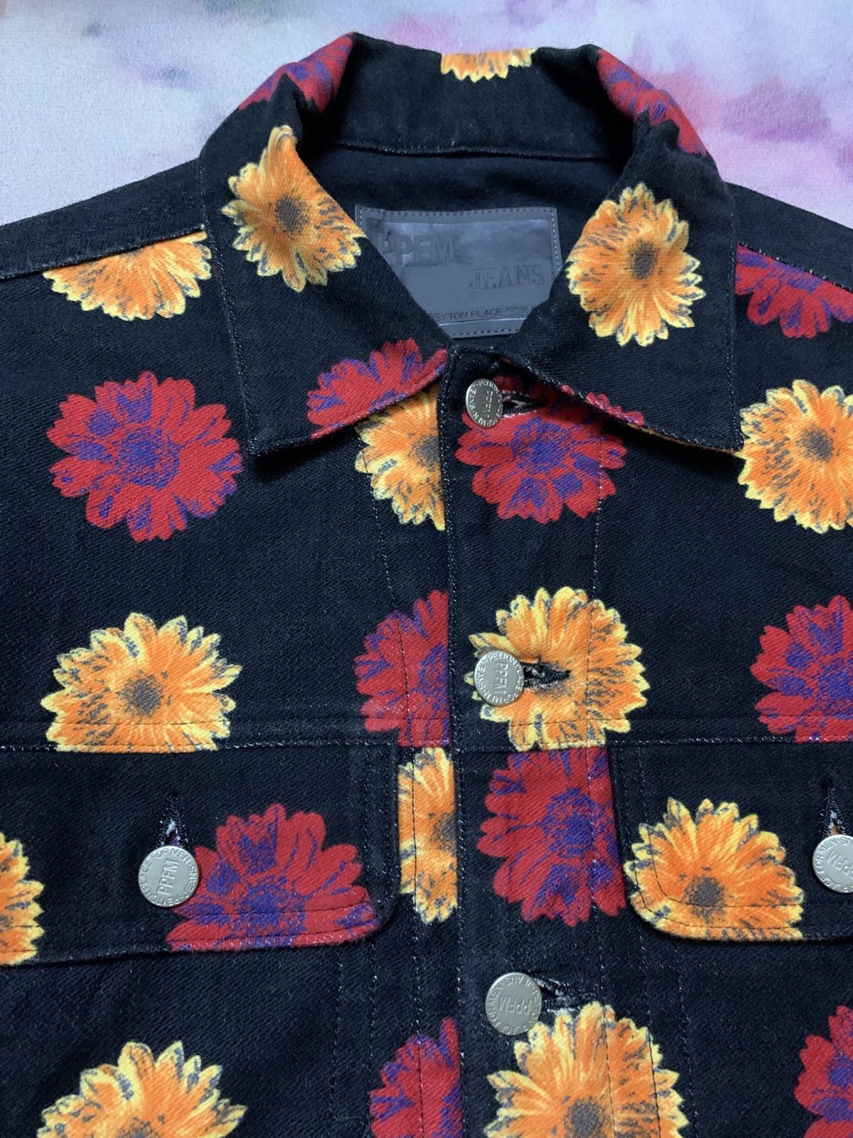 PPFM PPFM Striking Floral Trucker Jacket Spirit Denim Tears Size US M / EU 48-50 / 2 - 7 Thumbnail