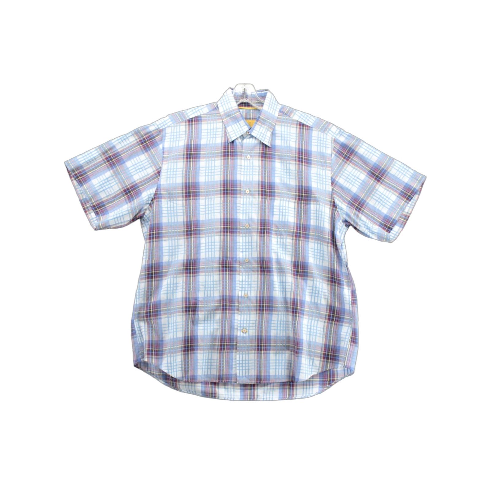 Robert Talbott Robert Talbott Carmel Shirt Men's XL Multicolor Plaid Short Sleeve Button Up Size US XL / EU 56 / 4 - 1 Thumbnail