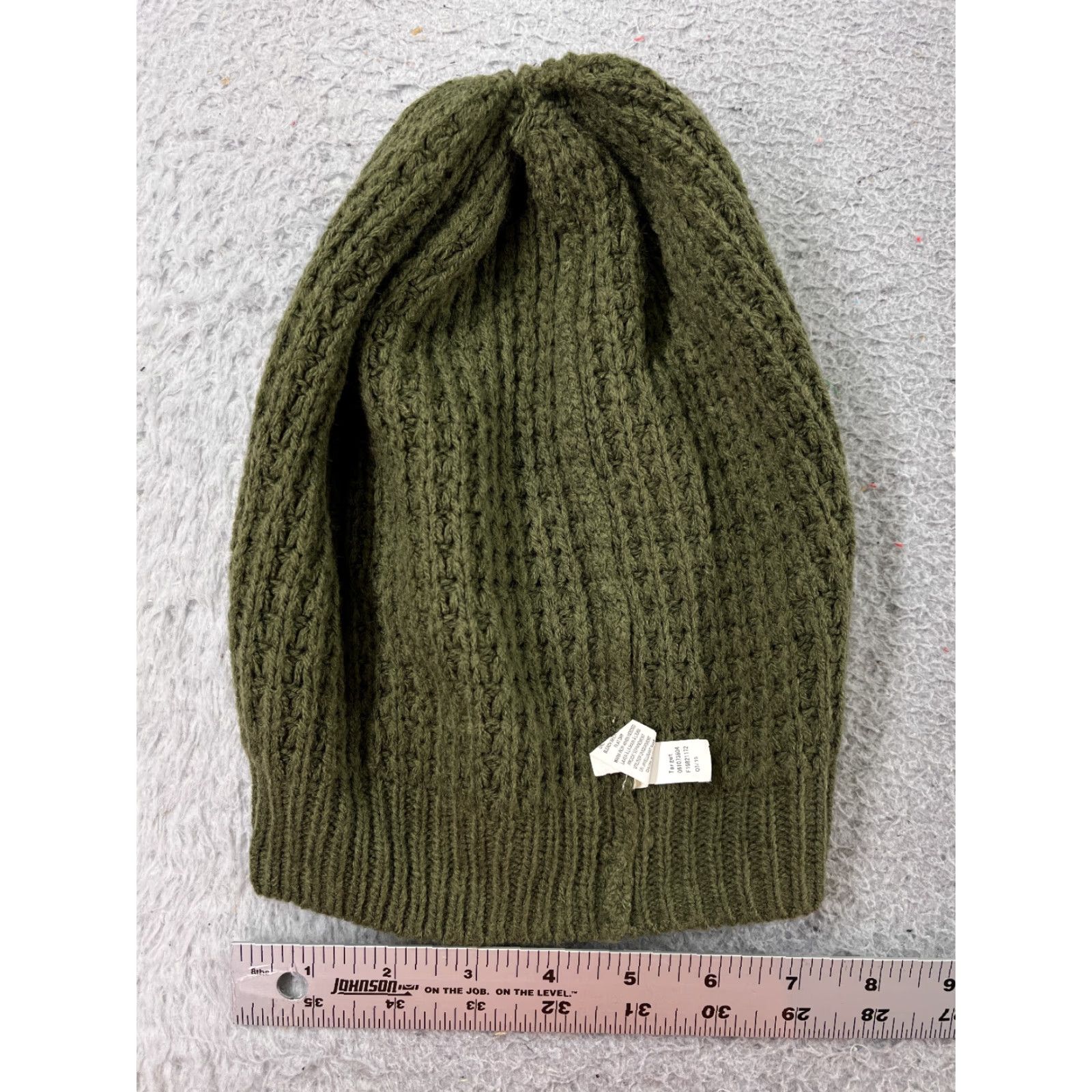 Vintage Target Beanie Knit Adult One Size Green 100% Acrylic Ski Hat Mens Beanie Winter Cap - Breathable Lightweight Knit Hat Size ONE SIZE - 4 Thumbnail