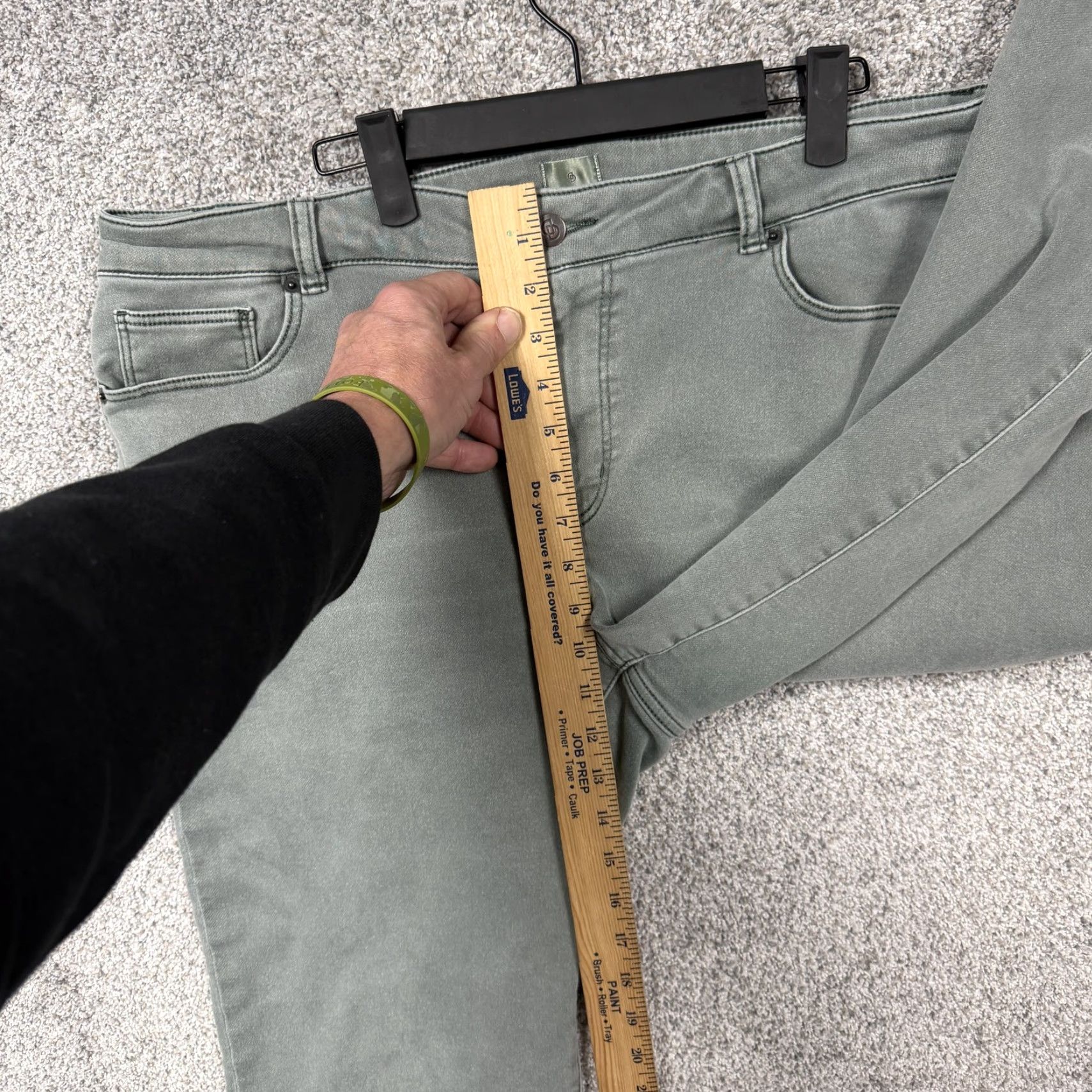 Vintage Dressbarn Jeans Womens 16W Straight Mid Rise Stretch Denim Green Pants Adult Plus Size 38x28 5-Pocket Coin Size 38" / US 16 / IT 52 - 5 Thumbnail