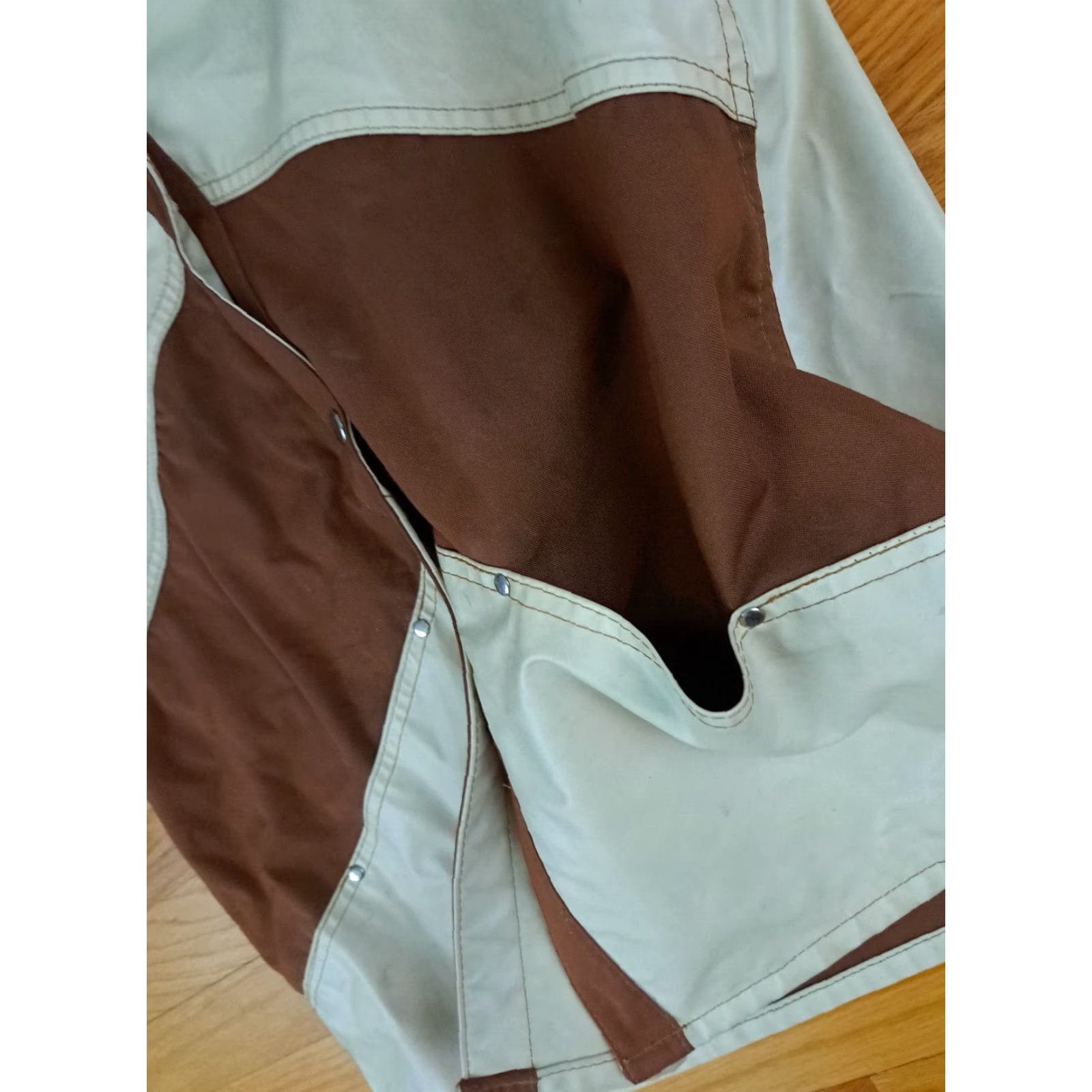 Rains Hallelujah Jacket Rain Coat PVC Multicolor Studded Pockets 26in Long 28in Pit to Pit Men Medium Button Size US M / EU 48-50 / 2 - 6 Thumbnail