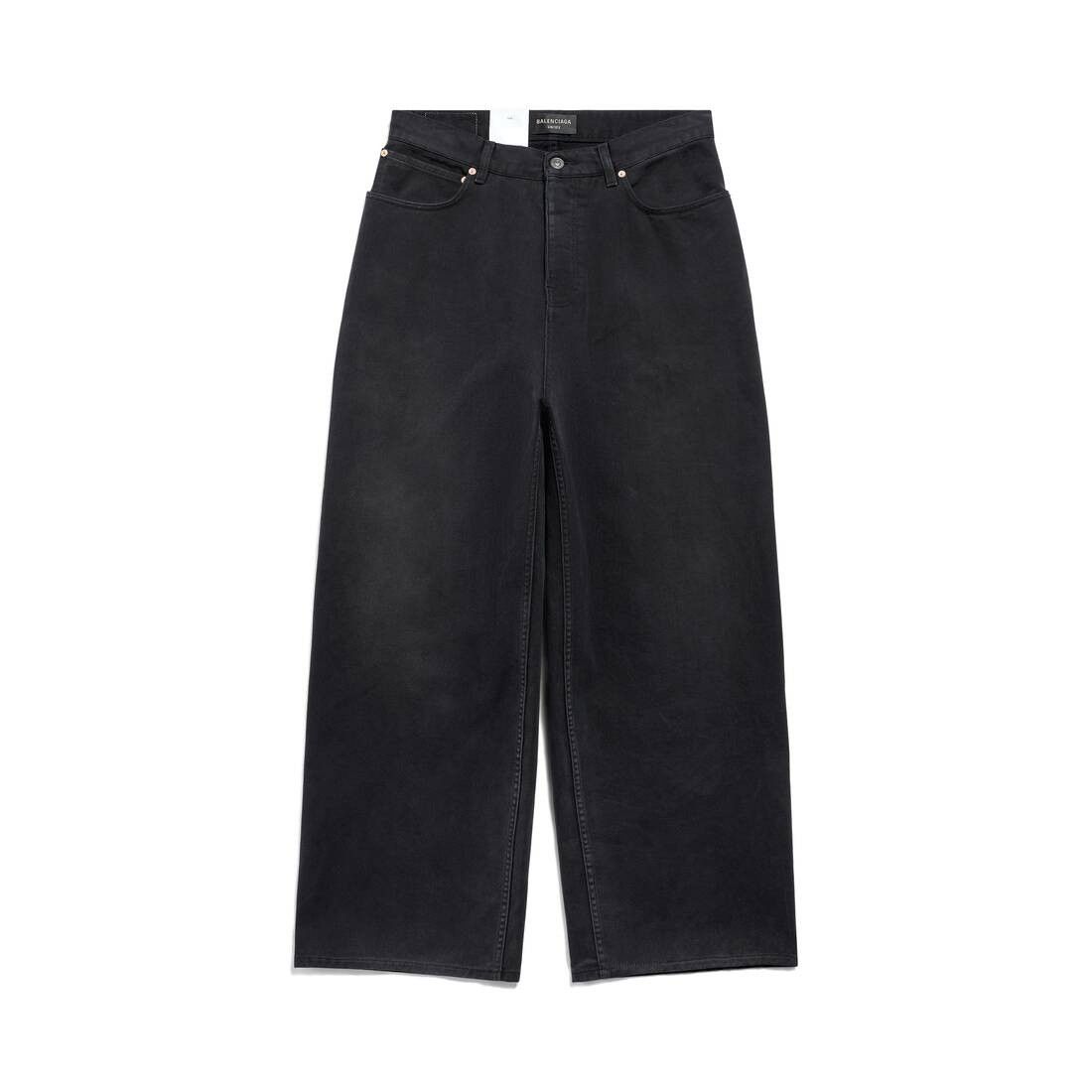 Balenciaga o1tr1nto0725 Denim Size Sticker Baggy Pants in Black Size 28" / US 6 / IT 42 - 1 Thumbnail
