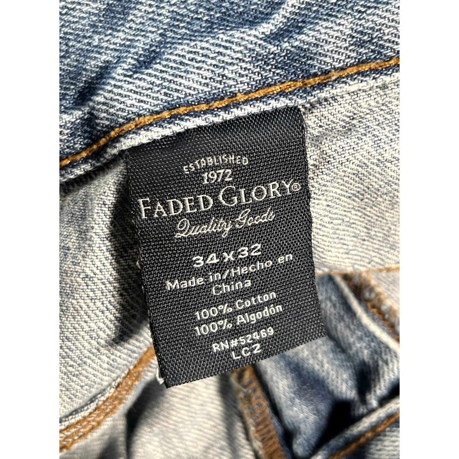 Faded Glory VINTAGE Faded Glory Jeans Mens 34x31 Denim Pants Relaxed Carpenter Utility Blue 5-Pocket Belt Loops Size US 34 / EU 50 - 5 Thumbnail