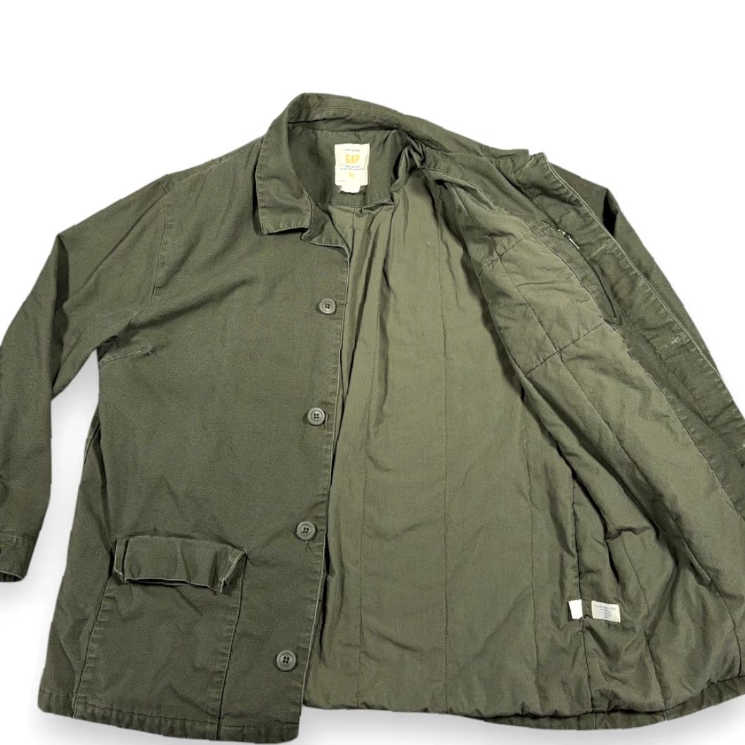 Gap VINTAGE Gap Jacket Military Shirt XL Green Canvas Cotton 90s Outdoor Army Lined Pockets Mens XL Size US XL / EU 56 / 4 - 4 Thumbnail