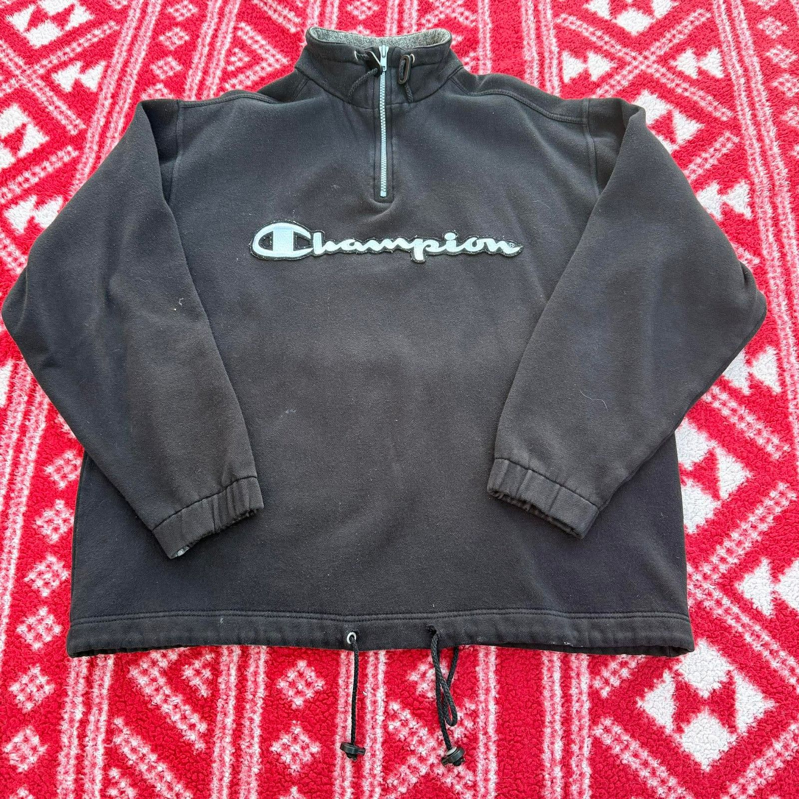 Champion Vintage Champion USA 1/4 Zip Fleece Sweatshirt Medium Size US M / EU 48-50 / 2 - 1 Thumbnail