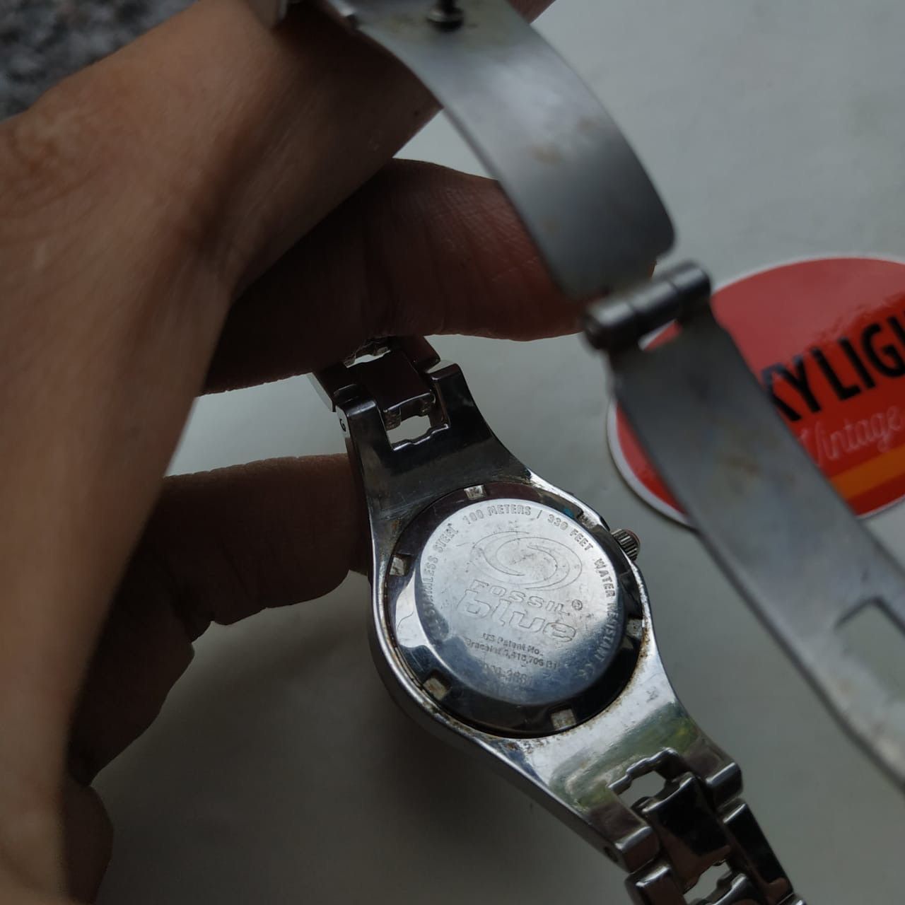 Fossil × Vintage Vintage futuristic watch 90’s fossil blue Size ONE SIZE - 5 Thumbnail