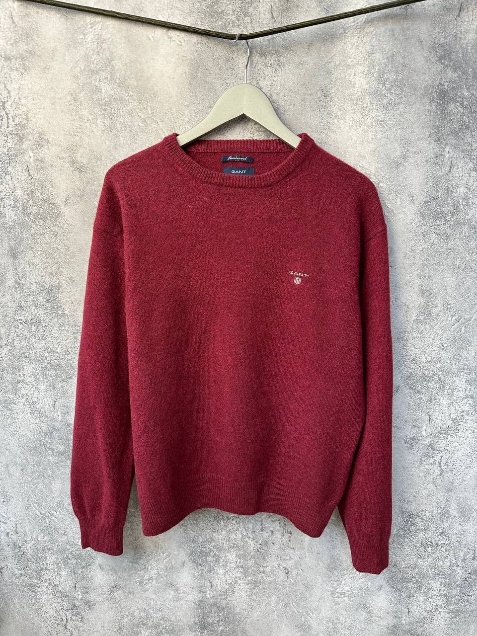 Gant GANT Lambswool Sweater Vintage Crew Neck Burgundy Size US XL / EU 56 / 4 - 2 Thumbnail