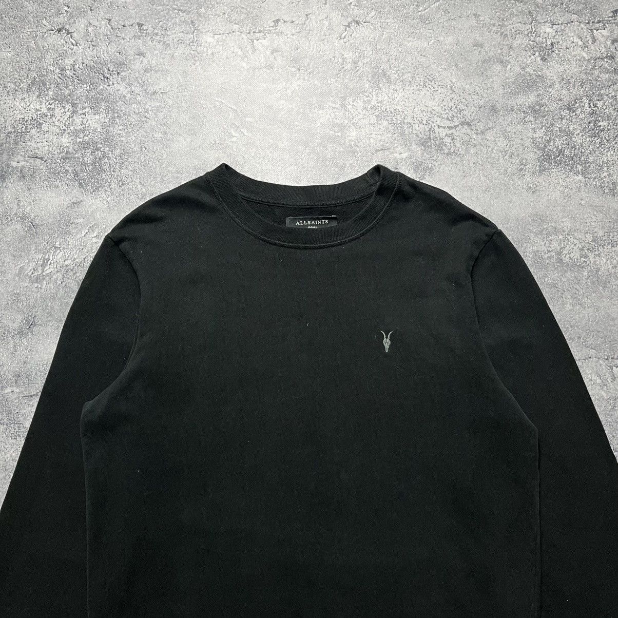 Allsaints Vintage Allsaints Basic Black Sweatshirt Streetwear Y2K Size US S / EU 44-46 / 1 - 2 Thumbnail