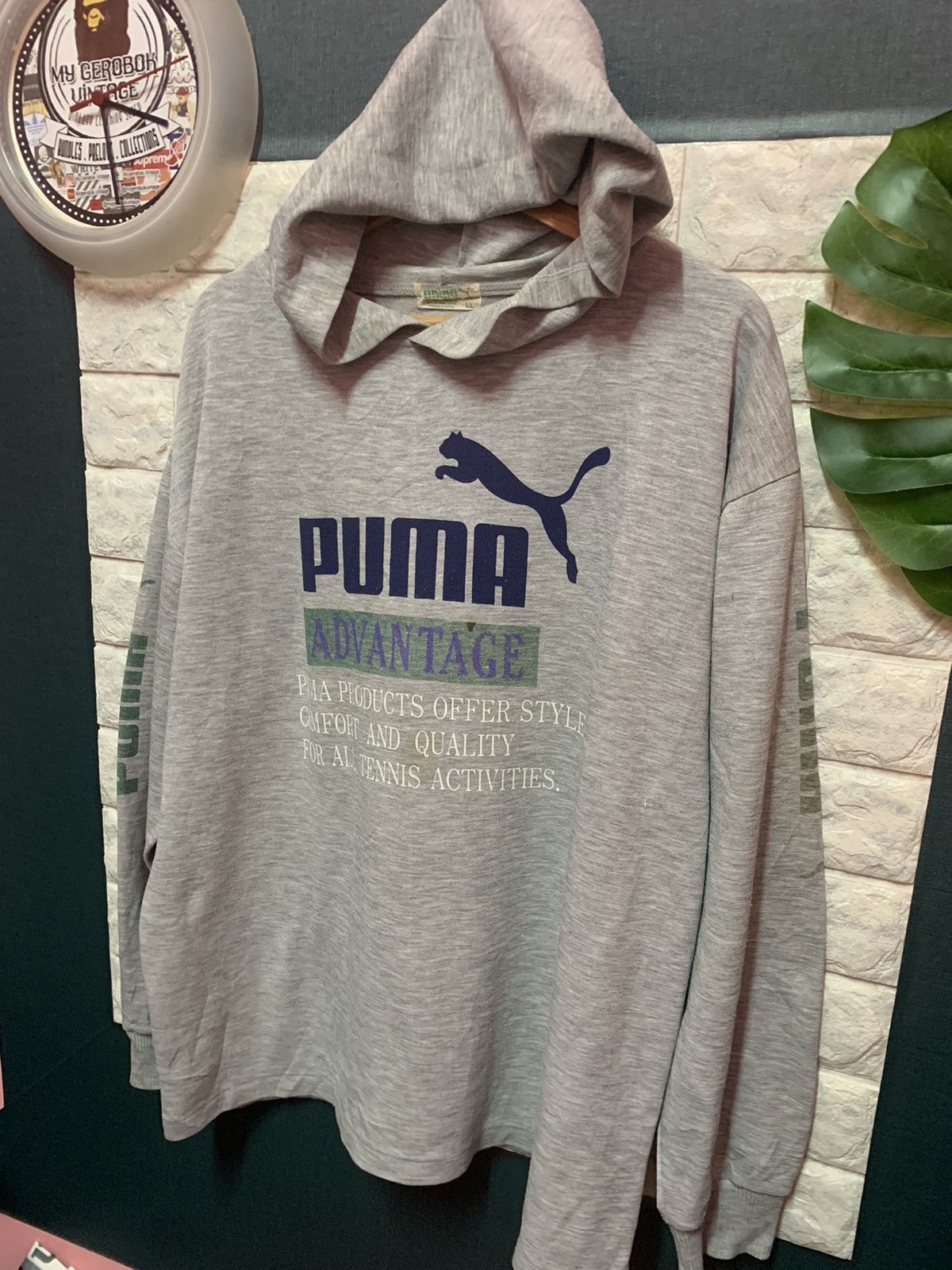 Puma × Vintage VINTAGE!! Sweater Hoodies 80's PUMA Size US XL / EU 56 / 4 - 3 Thumbnail