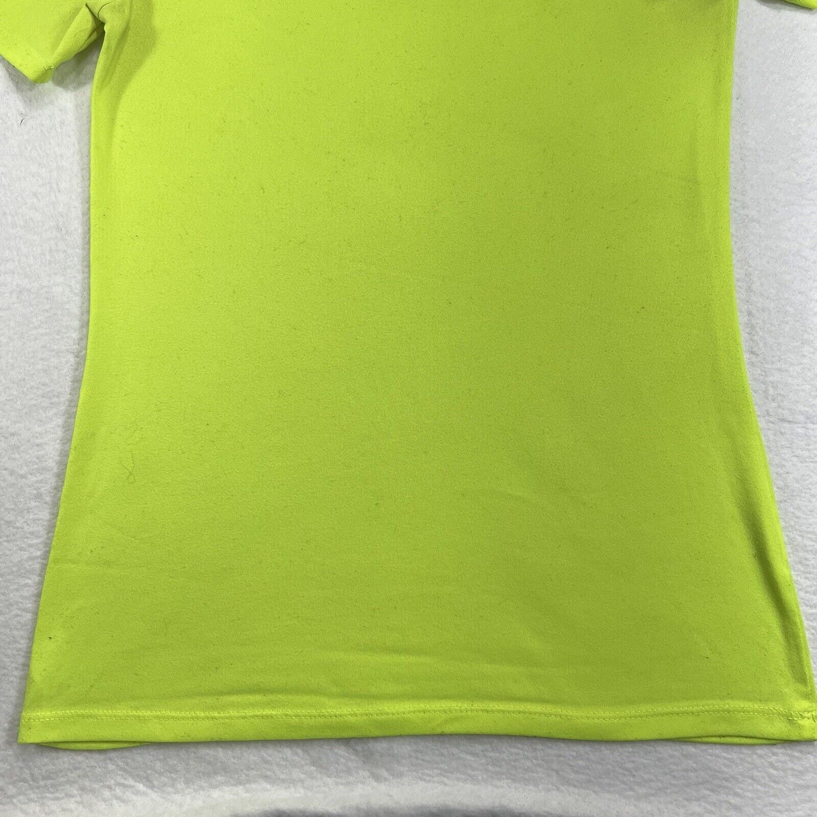 Nike Nike XS Athletic Cut Neon Yellow V Neck Short Sleeve T Shirt Size XS / US 0-2 / IT 36-38 - 6 Thumbnail