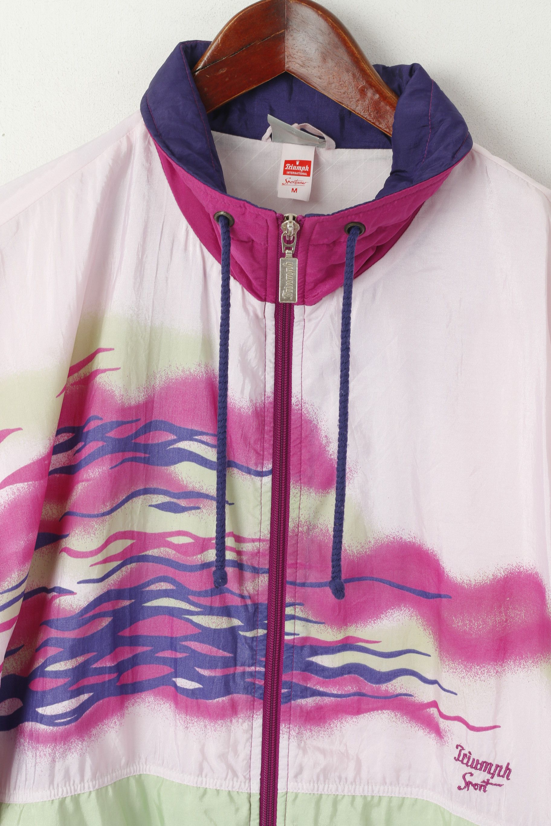 Vintage Triumph Women M Jacket Pink Nylon Vintage 1758 Size M / US 6-8 / IT 42-44 - 6 Thumbnail