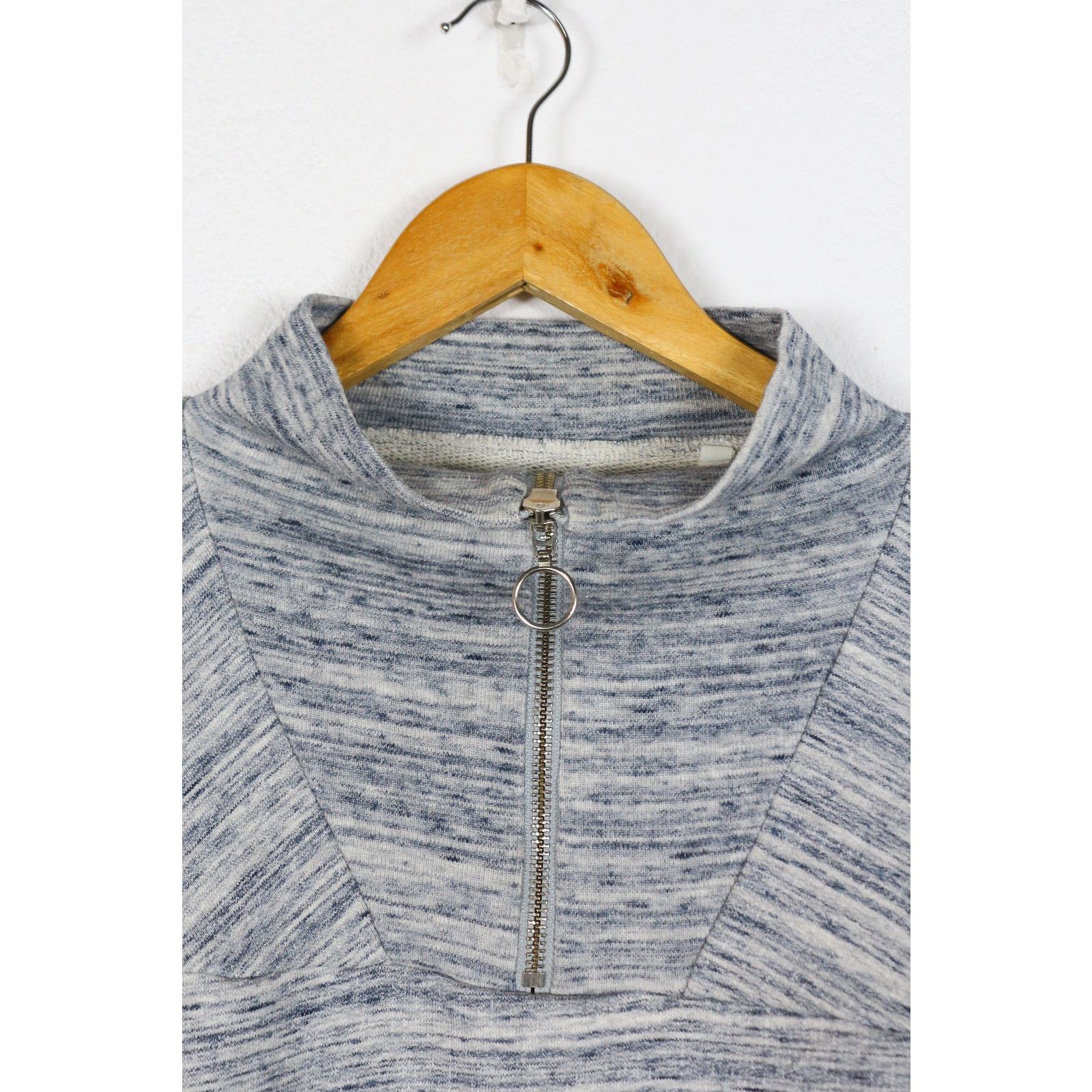 Our Legacy Our Legacy AW/14 Funnel Blue Grey Melange Zip Pullover Size US S / EU 44-46 / 1 - 3 Thumbnail