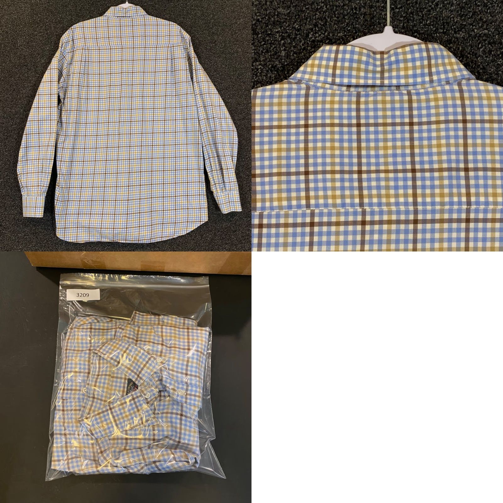Paul & Shark Paul & Shark Yachting Shirt Mens Large Blue Brown Plaid Button-Down Top Size US L / EU 52-54 / 3 - 8 Thumbnail