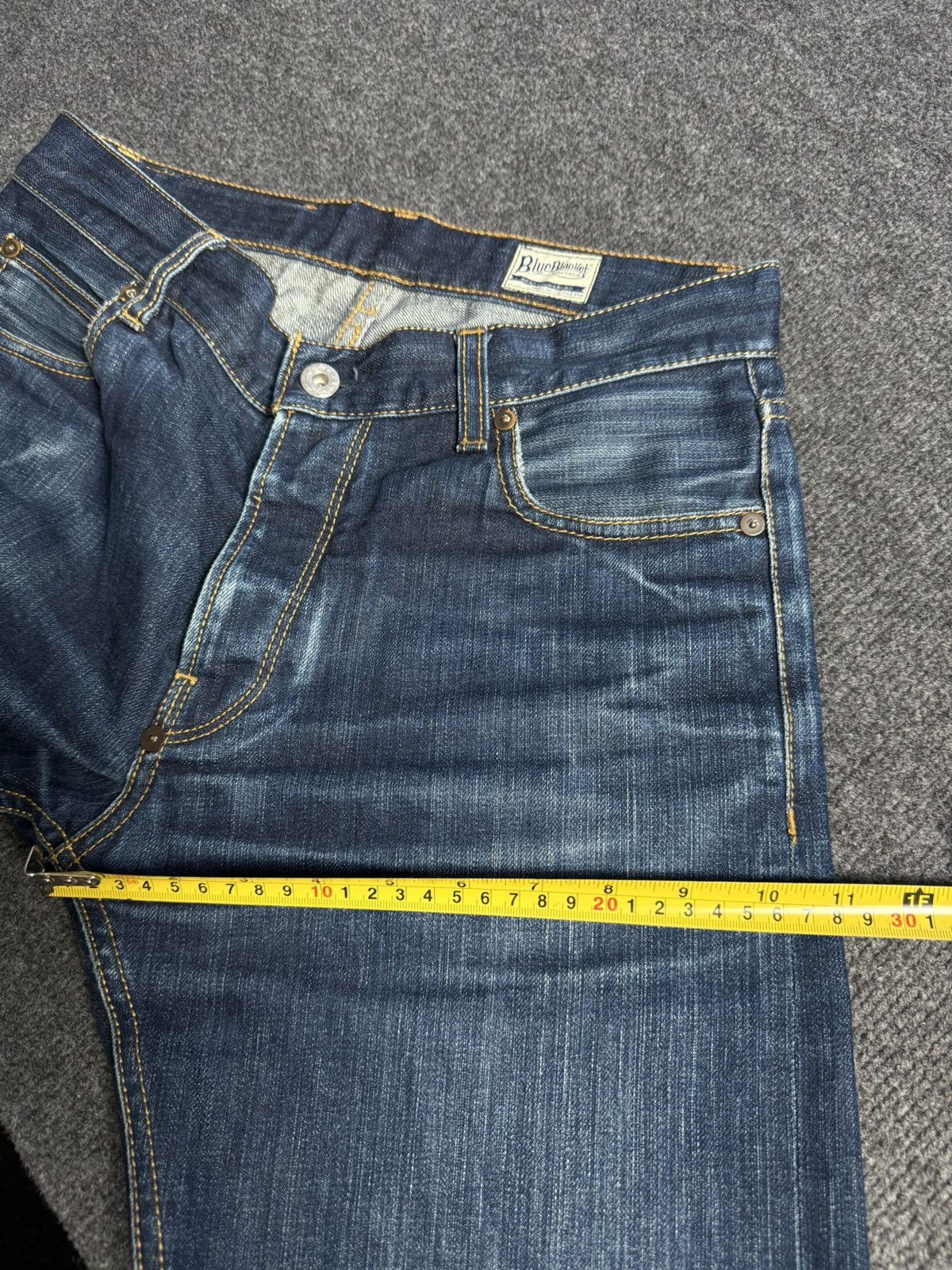 Blue Blanket 00s Blue Blanket Selvedge Denim Jeans Raw Indigo Japan Retro Size US 30 / EU 46 - 23 Thumbnail