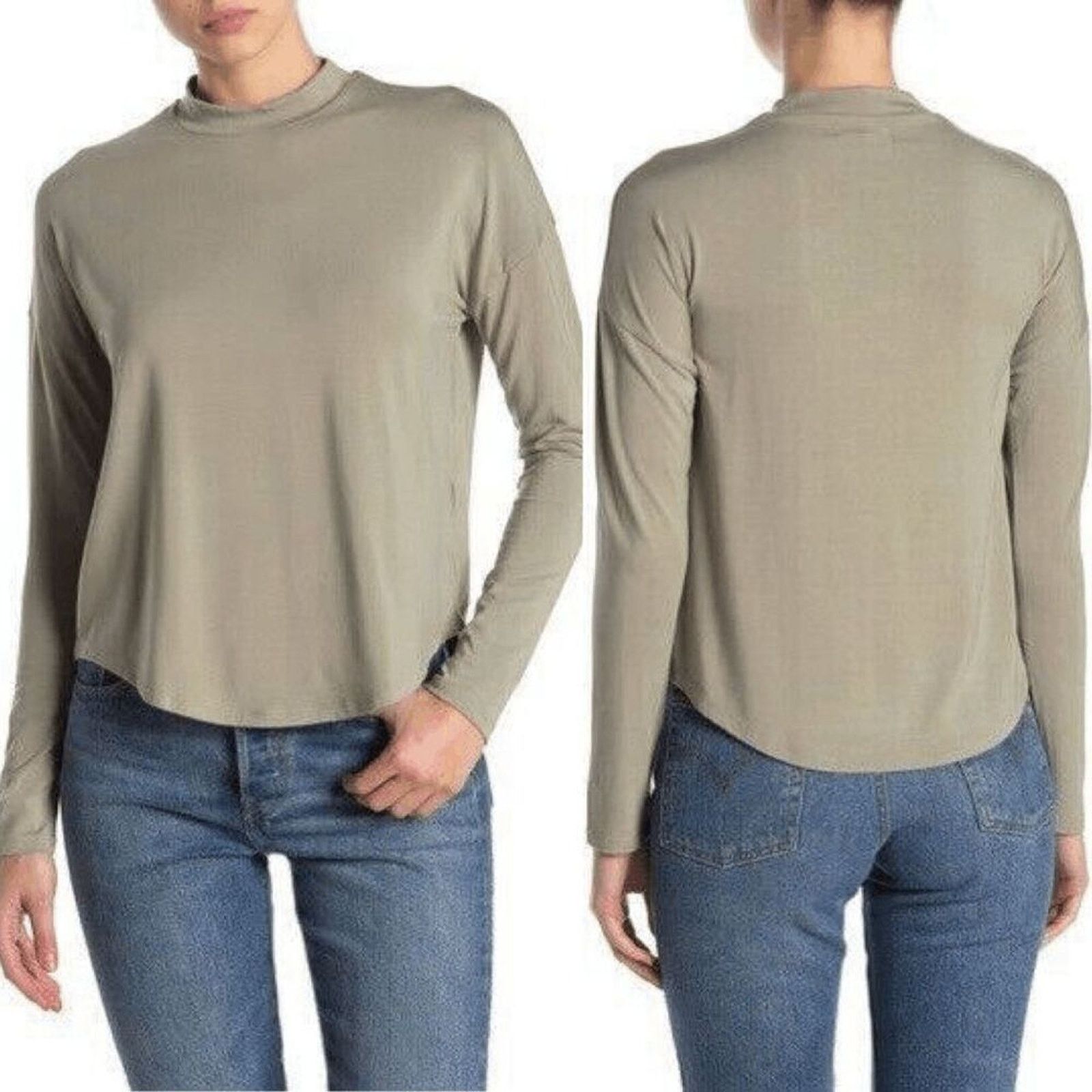 Madewell Madewell Long Sleeve Mock Neck Tatiana Top | Sz S Size S / US 4 / IT 40 - 6 Thumbnail
