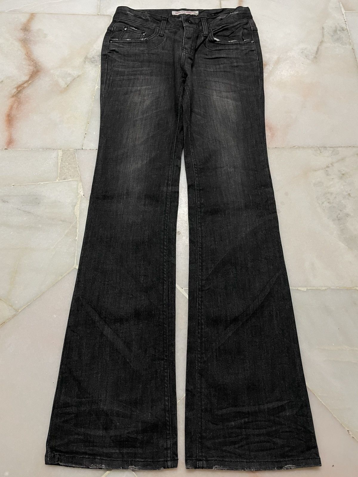 Vintage 💥Flared💥Japanese Mudwash Bell Bottom Classic Bootcut Black Size 26" / US 2 / IT 38 - 1 Thumbnail