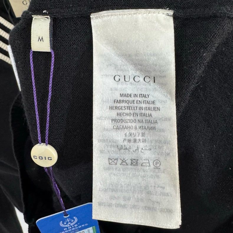 Gucci Gucci Little bee embroidered logo wool sweater 2502-Nextarr Size US M / EU 48-50 / 2 - 4 Thumbnail
