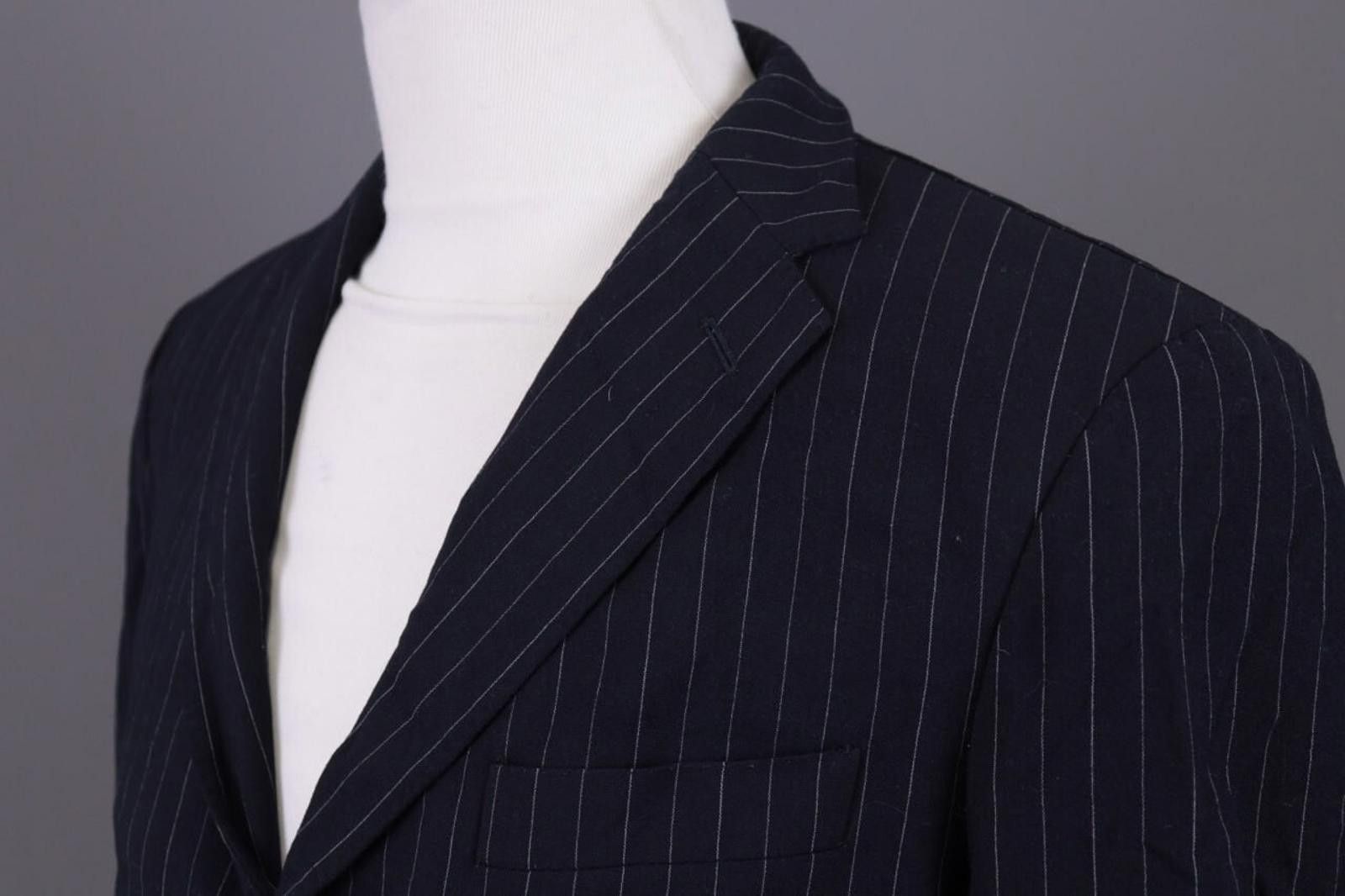 Designer Boggi Milano Black Stripe Wool Sport Coat Size EU 46 US 36 M Size 40R - 8 Thumbnail