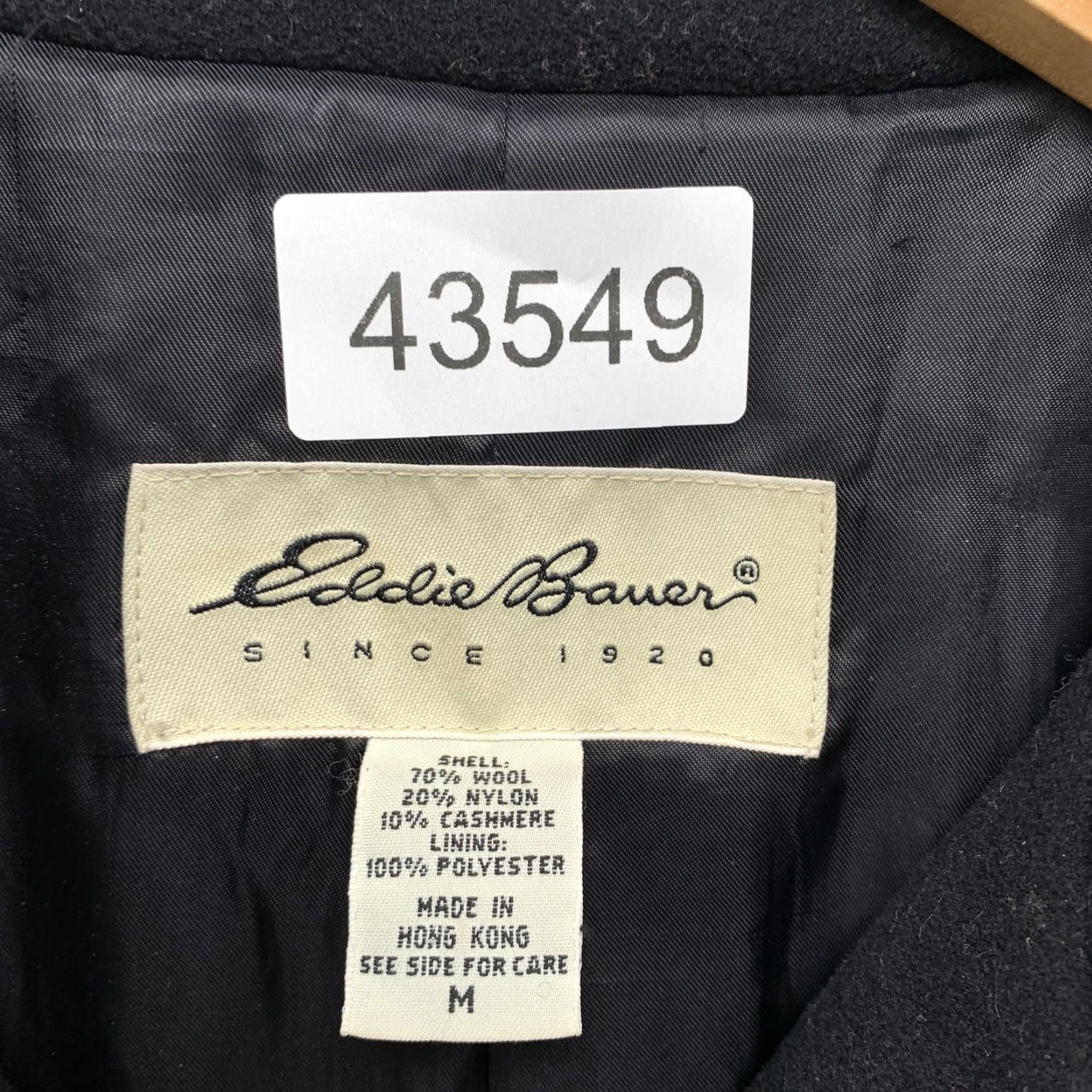 Eddie Bauer VINTAGE Eddie Bauer Wool Cashmere Trench Coat Womens Medium Black Lined Size M / US 6-8 / IT 42-44 - 4 Thumbnail
