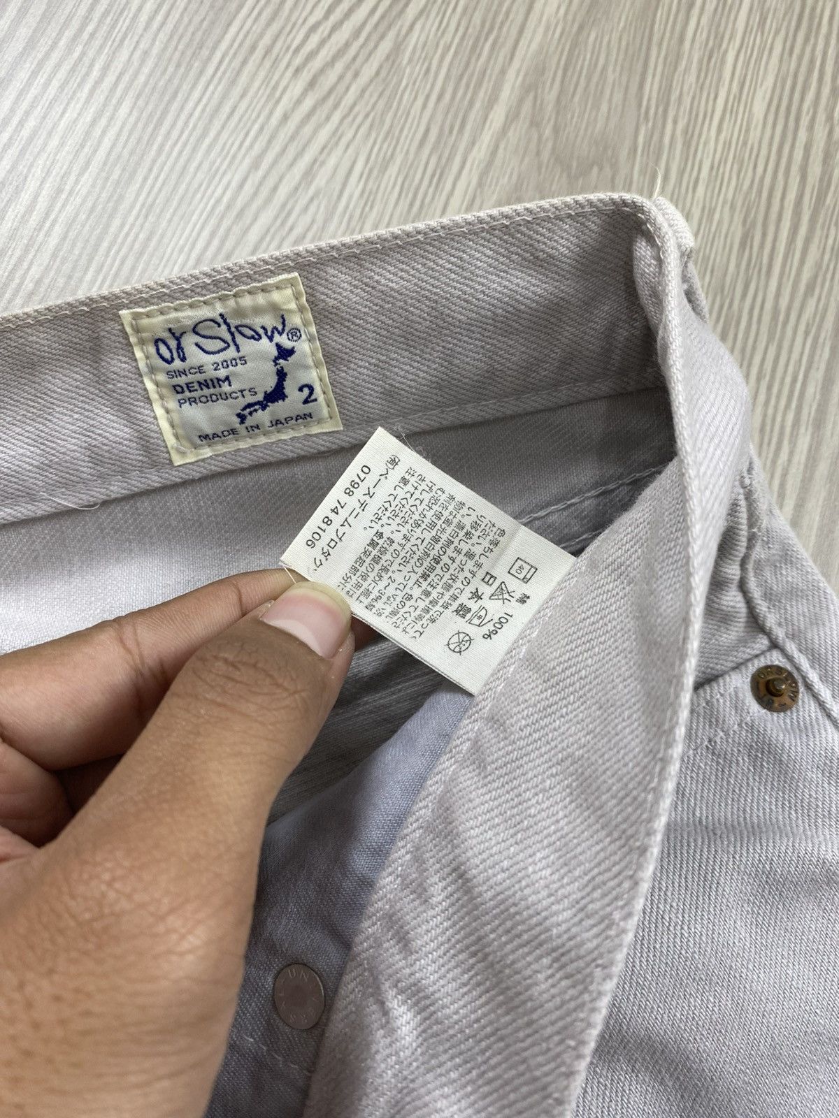 Evan Kinori × Orslow Vintage Orslow Japan Broken White Straight Jeans Size US 29 - 10 Thumbnail