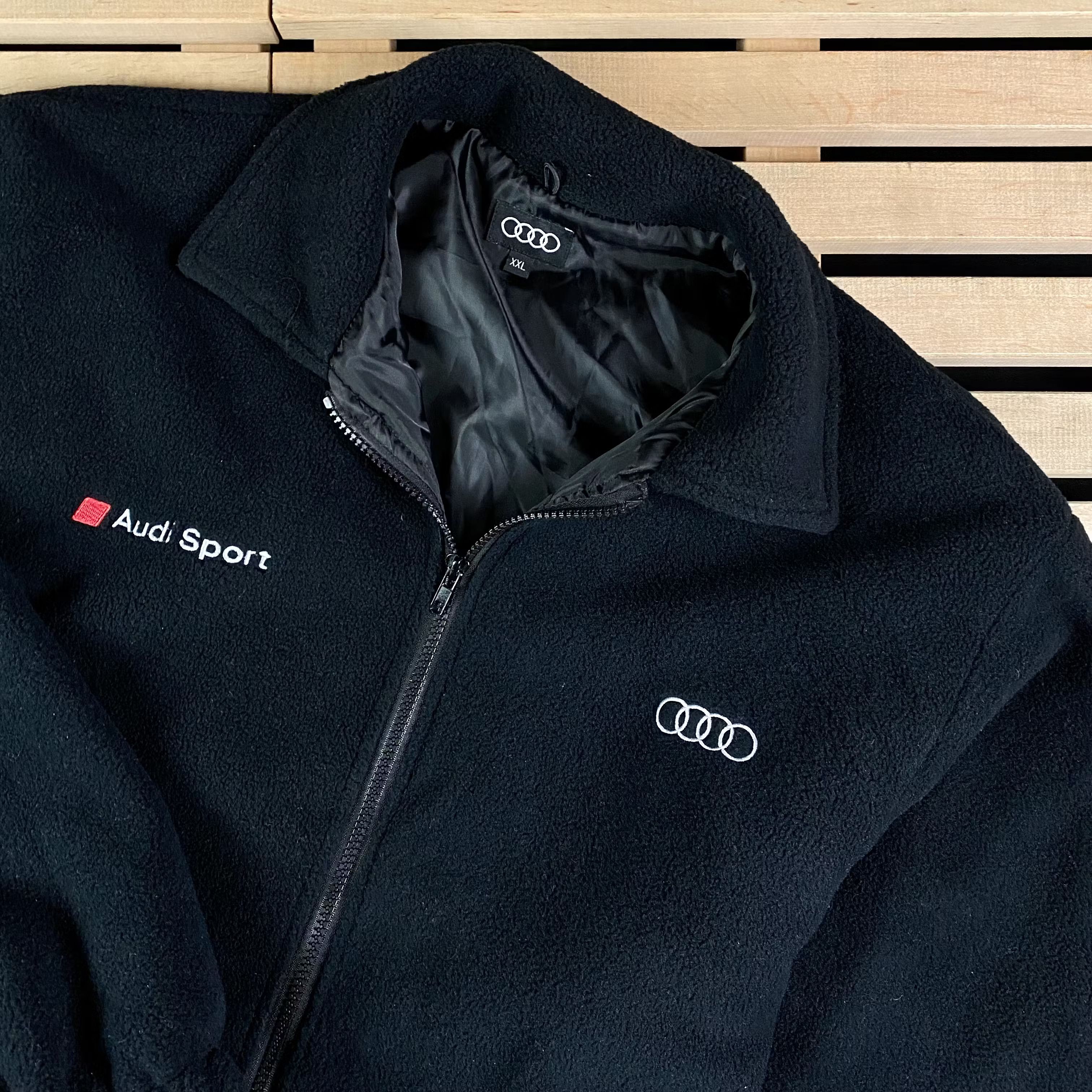 Audi × Vintage Mens Fleece Bomber Jacket Audi Vintage Size XXL Size US XXL / EU 58 / 5 - 2 Thumbnail