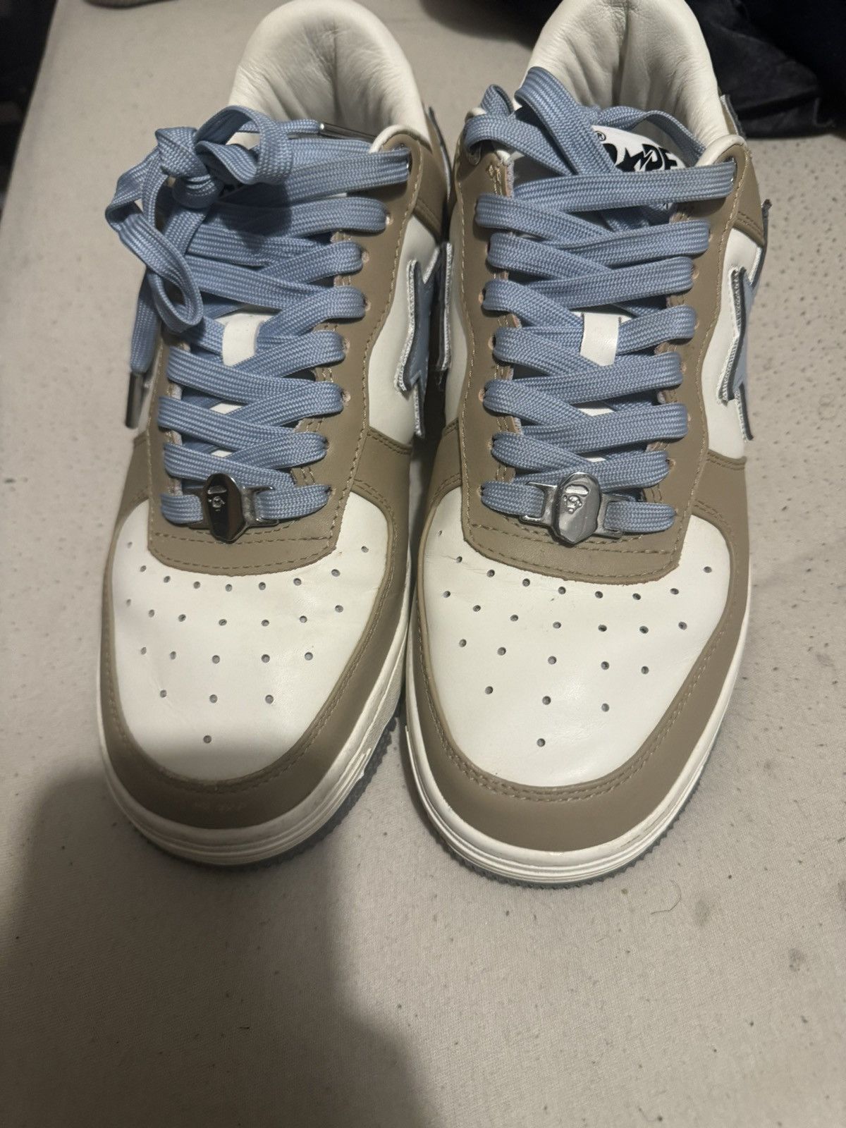 Bape Bape sta low #4 beige sky blue Size US 9 / EU 42 - 1 Thumbnail