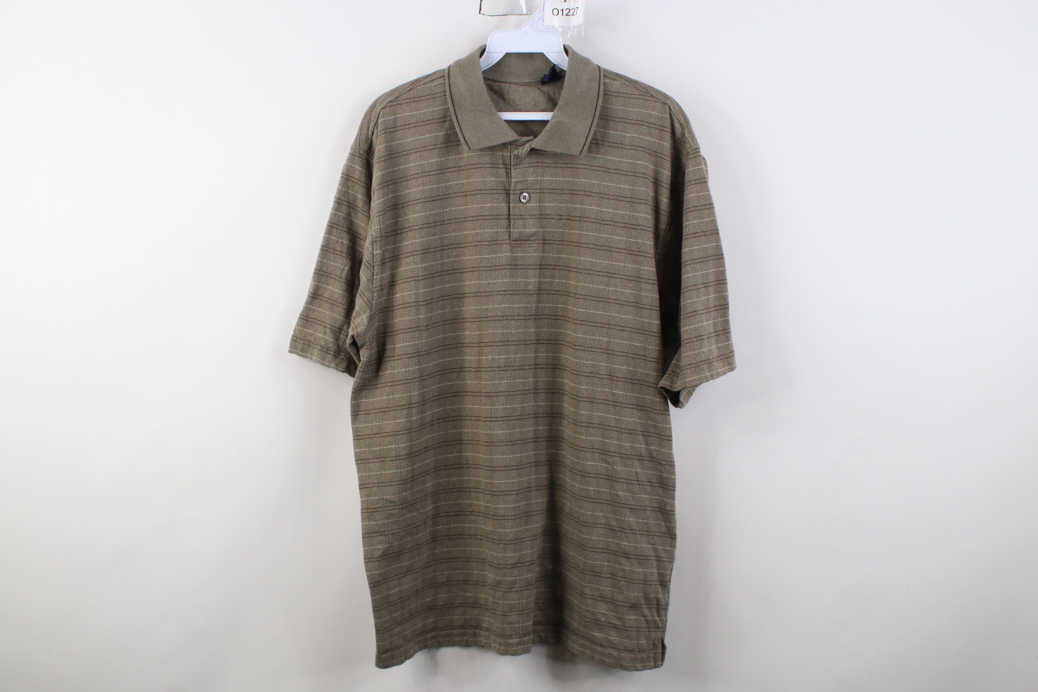 Vintage Vintage 90s Streetwear Striped Knit Golf Polo Shirt Size US L / EU 52-54 / 3 - 1 Thumbnail