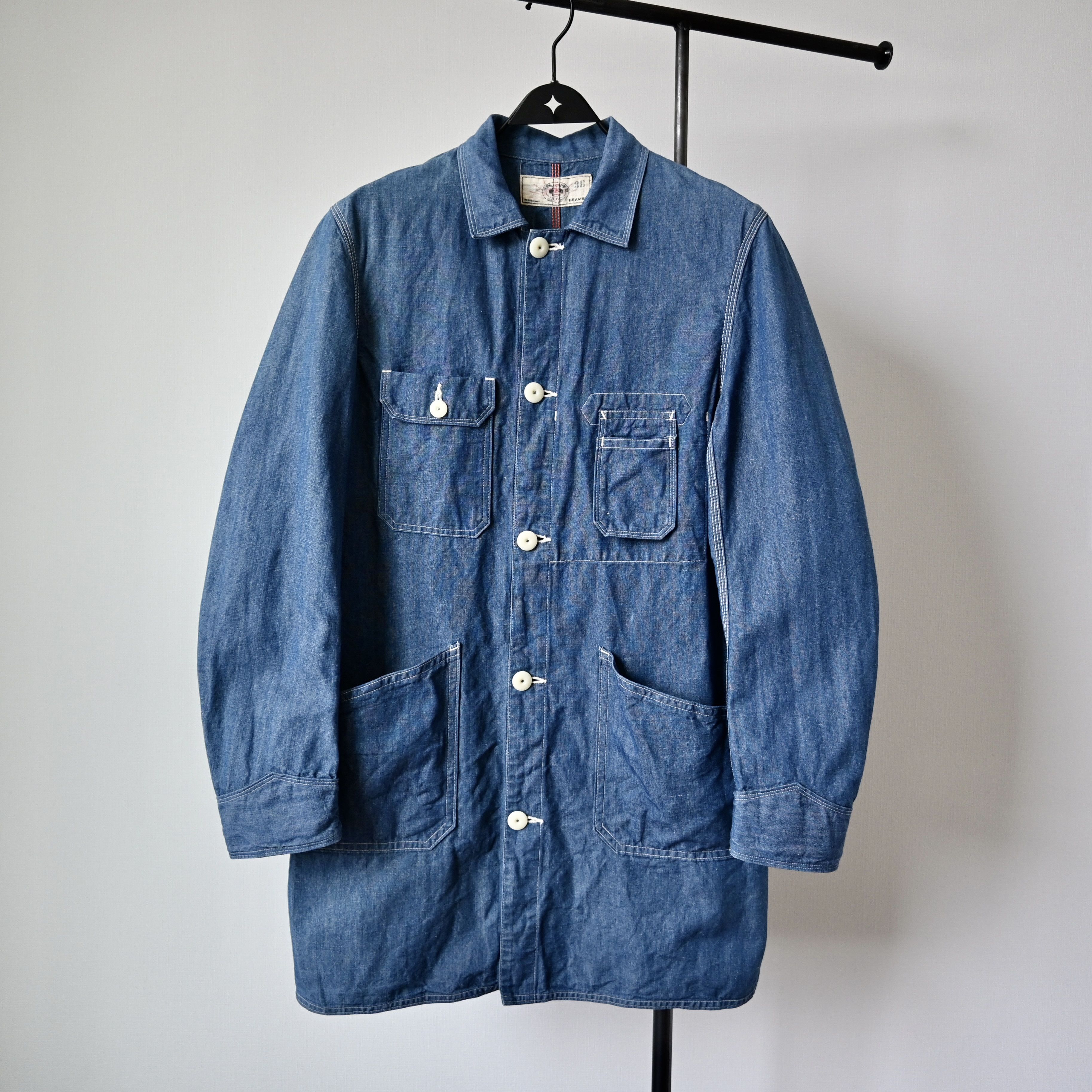 Beams Plus VTG 2000s BEAMS Plus cotton linen chambray engineer coat Size US S / EU 44-46 / 1 - 1 Thumbnail