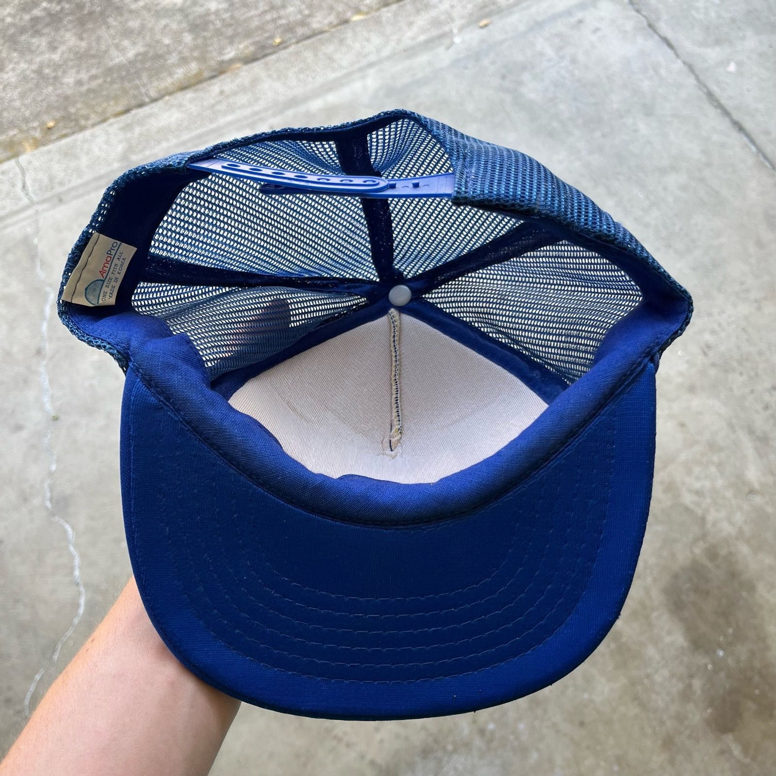 Vintage VINTAGE FRANZ TRUCKER HAT BLUE AMAPRO 80S 90S Size ONE SIZE - 2 Thumbnail