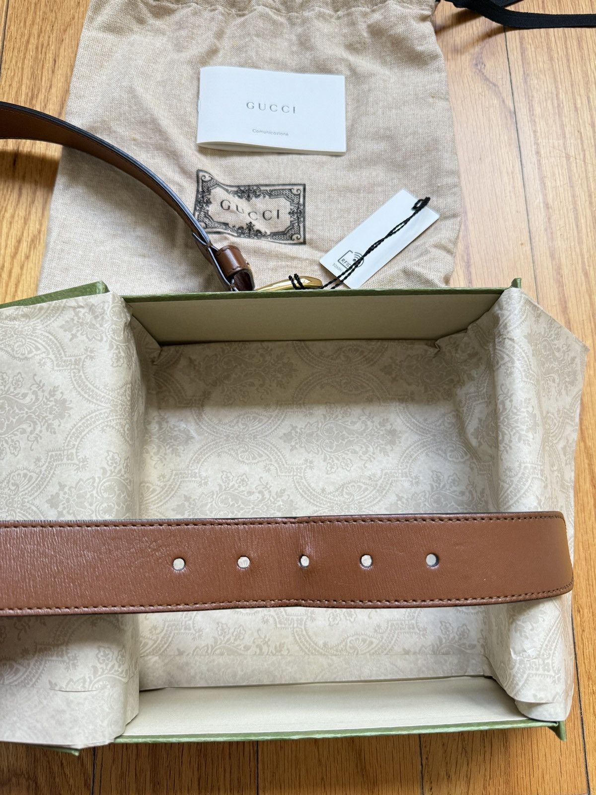 Gucci Gucci Brown BELT WITH INTERLOCKING G DETAIL size 90 Size 32 - 11 Thumbnail