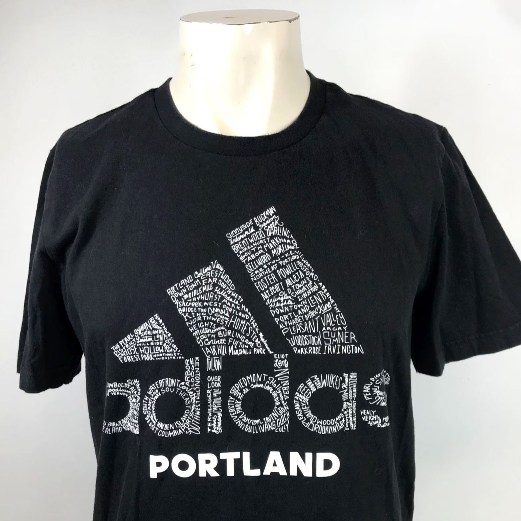 Adidas ADIDAS - Mens Medium Black Crew Neck Short Sleeve Shirt Size US M / EU 48-50 / 2 - 2 Thumbnail