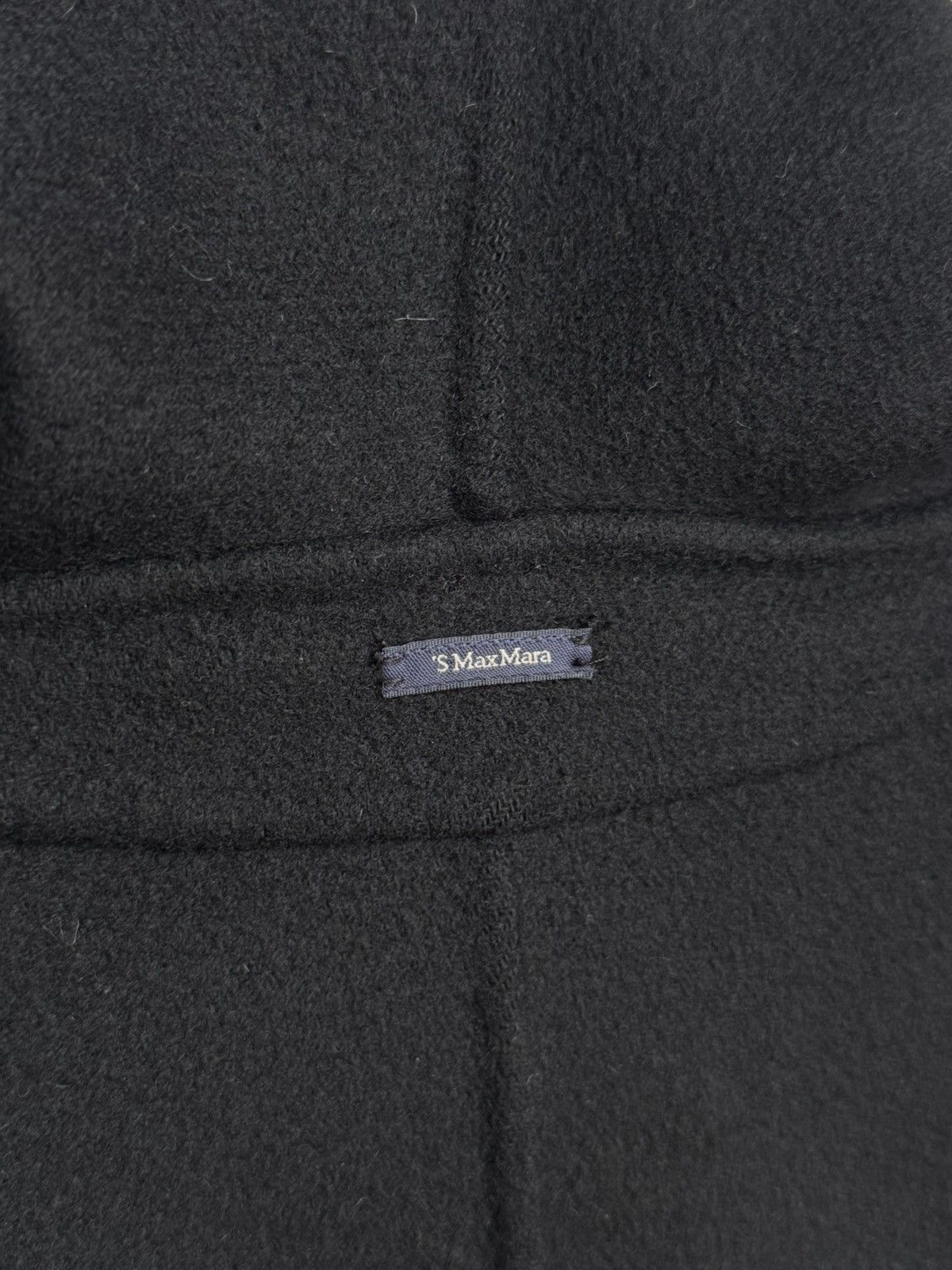 Max Mara S Max Mara Messi Cucito a Mano Wool Coat Black Belted Italy Size XS / US 0-2 / IT 36-38 - 18 Thumbnail