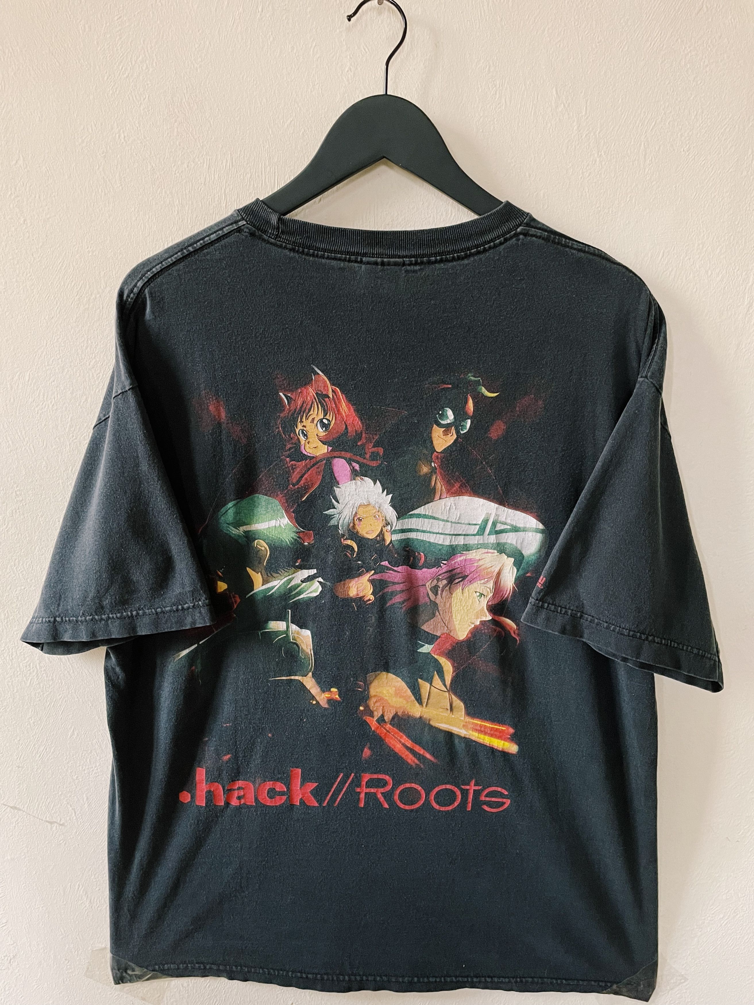 image of Anima x Vintage 2006 .hack//roots Bandai Promo T-Shirt Black, Men's (Size XL)